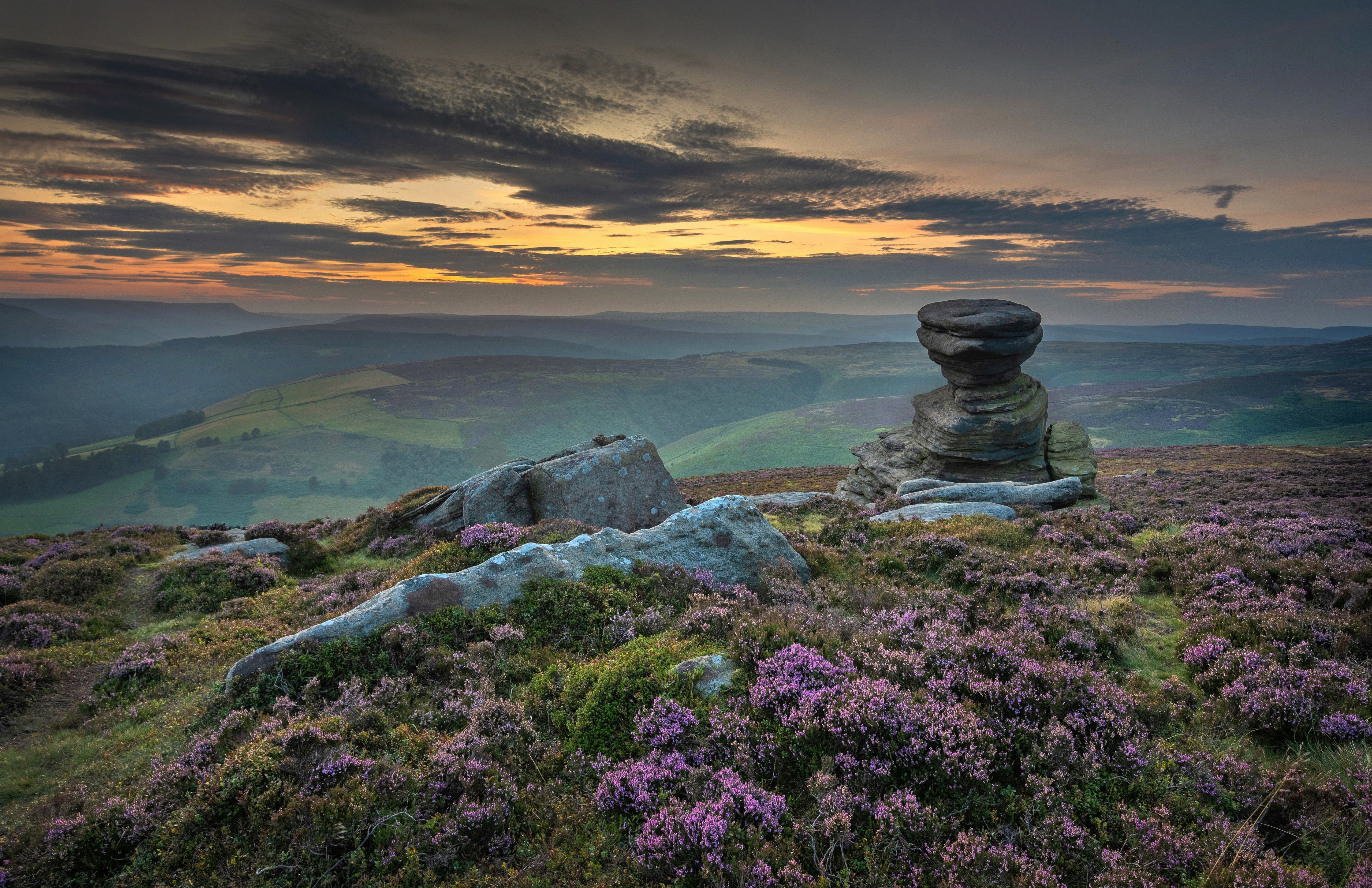 5120x3315 4K, 5K, Peak District, England, Stones