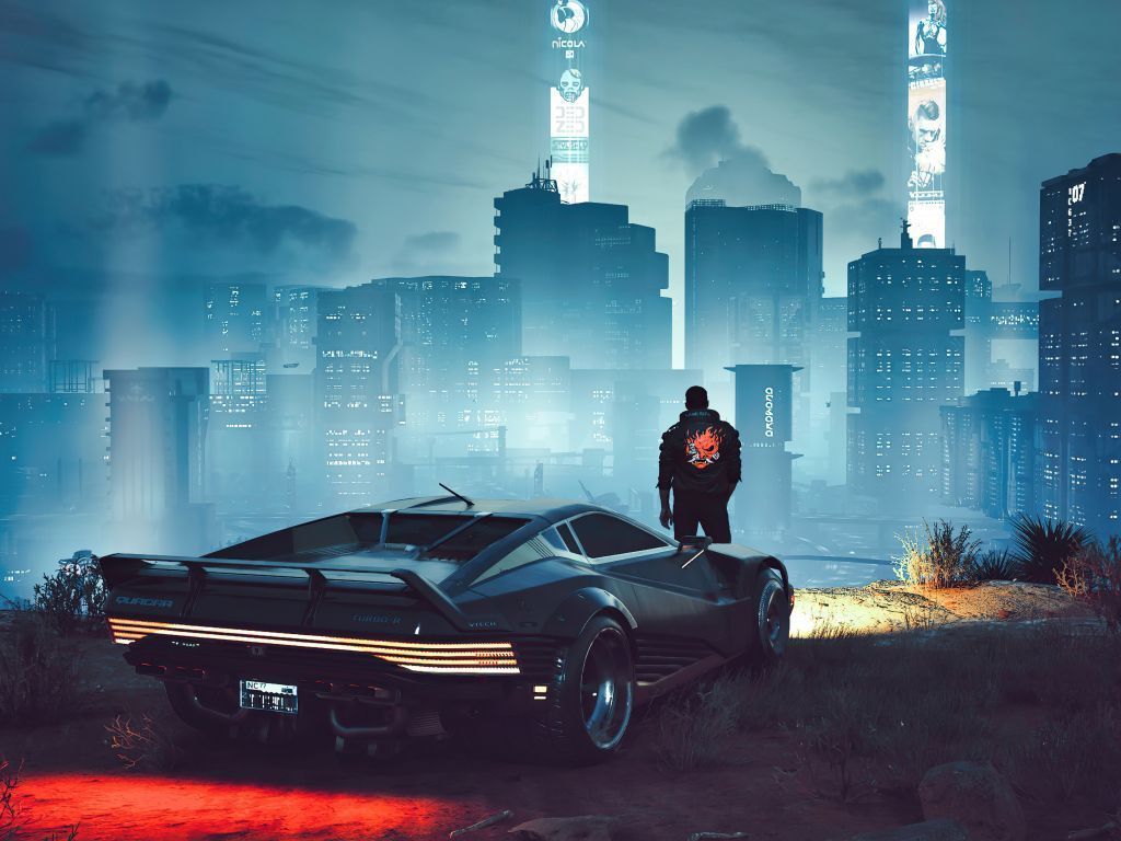1024x768 Wallpaper cyberpunk samurai