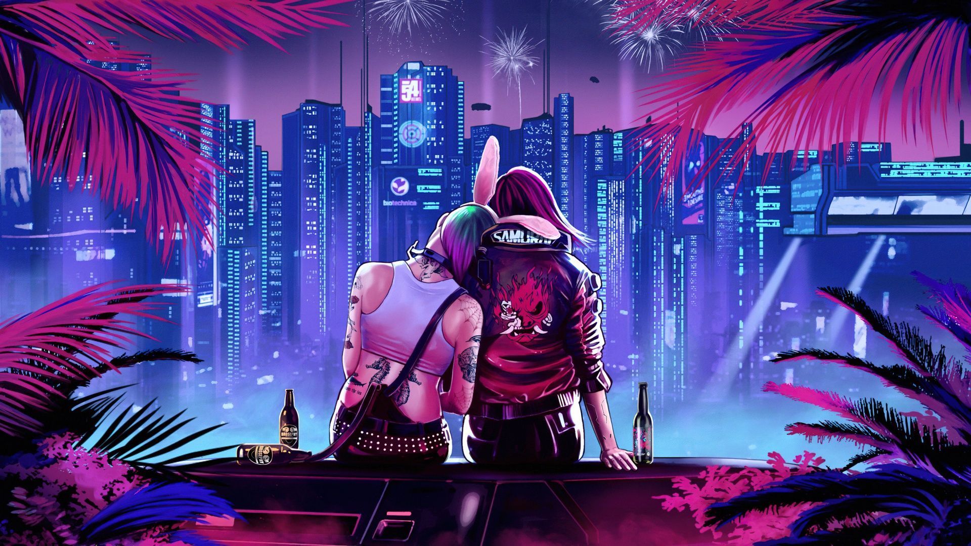 1920x1080 Cyberpunk 2077 Wallpaper 4K, Romantic, Dystopian