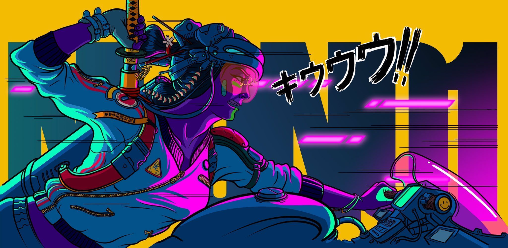2048x1002 Having fun with more 80s cyberpunk