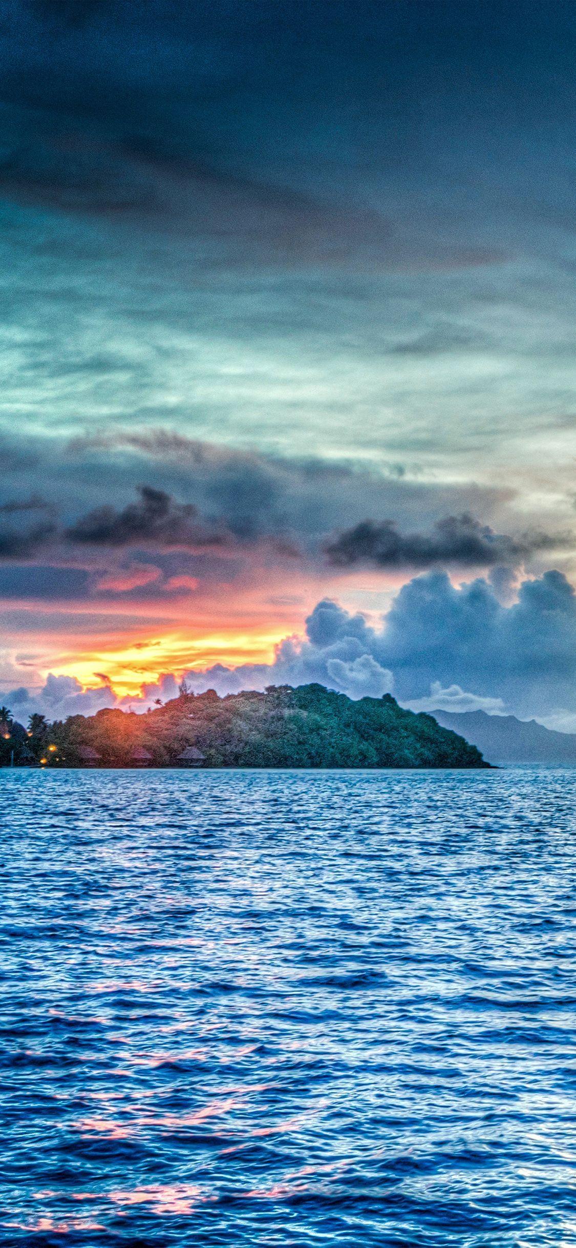 1125x2436 Peaceful Bora Bora iPhone Wallpaper at