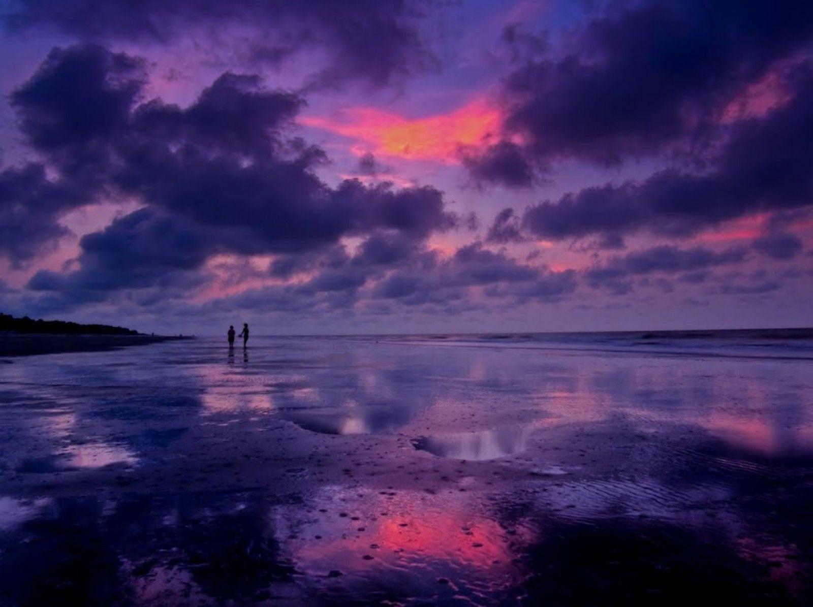 1600x1195 Purple Sunrise Wallpaper