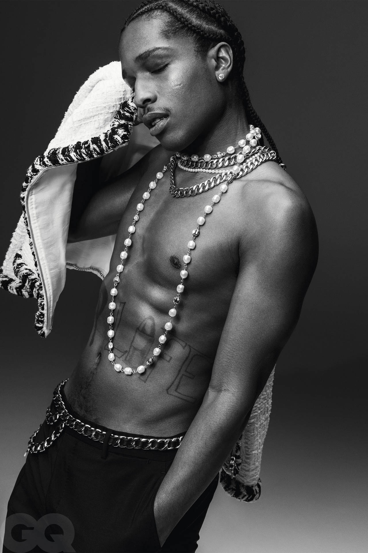 1280x1920 Download Topless Asap Rocky Wallpaper