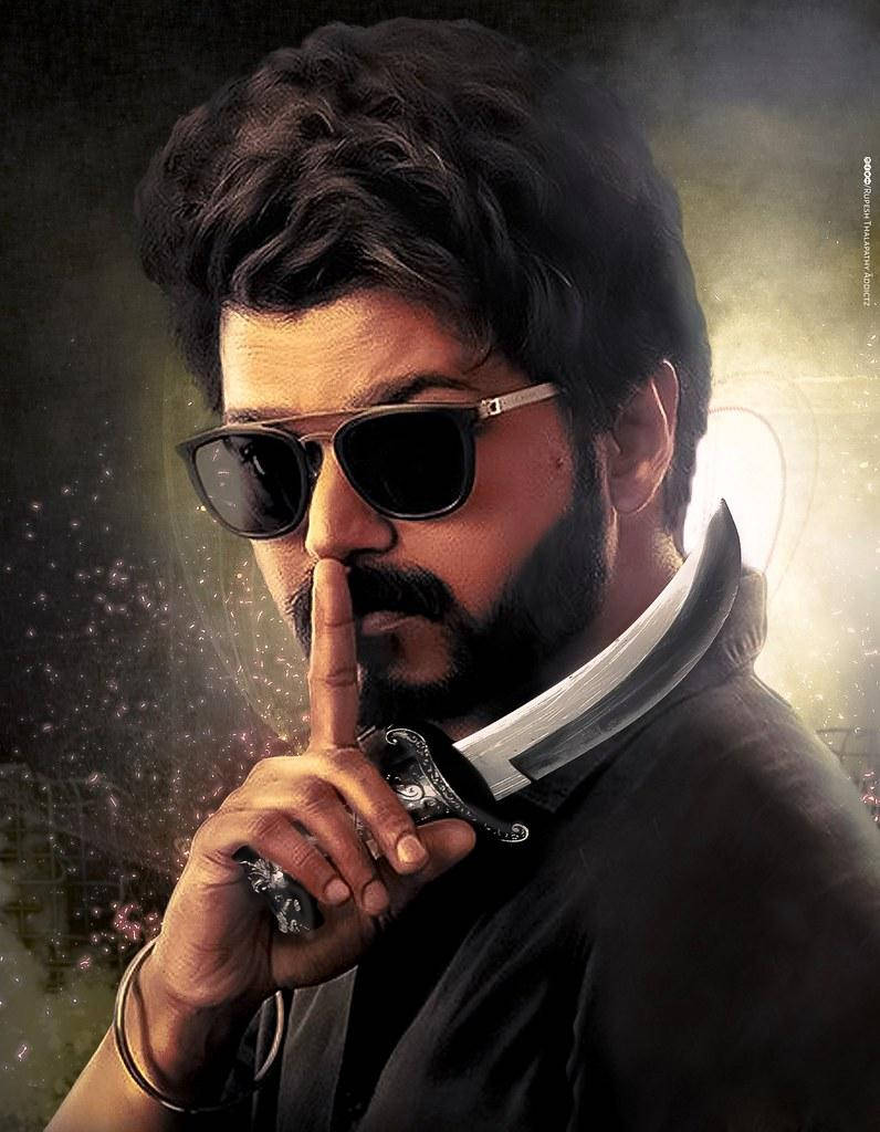 796x1024 Download Master Vijay Silence Poster Wallpaper