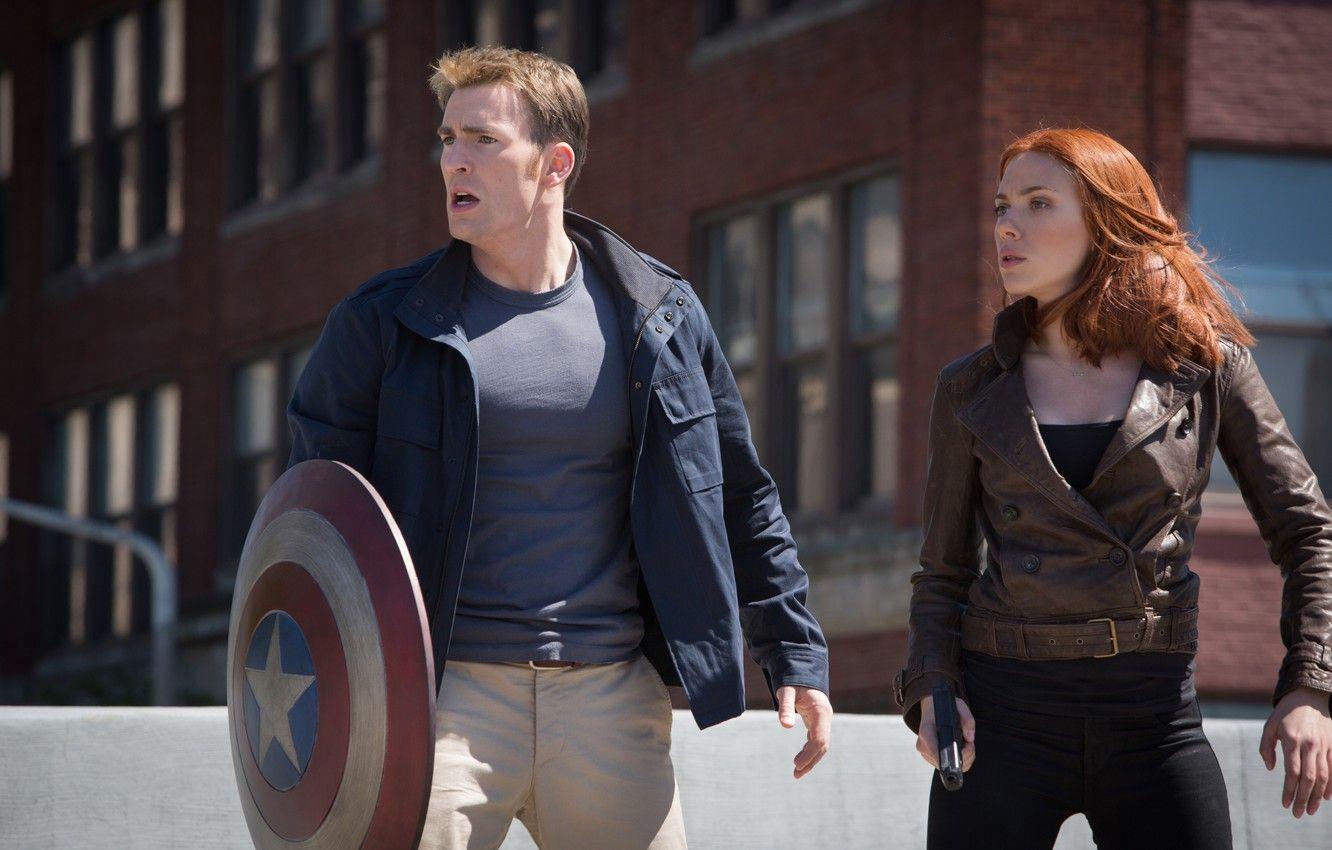 1332x850 Wallpaper Scarlett Johansson, Captain America, Natasha Romanoff, Chris Evans, Steve Rogers, The Winter Soldier image for desktop, section фильмы
