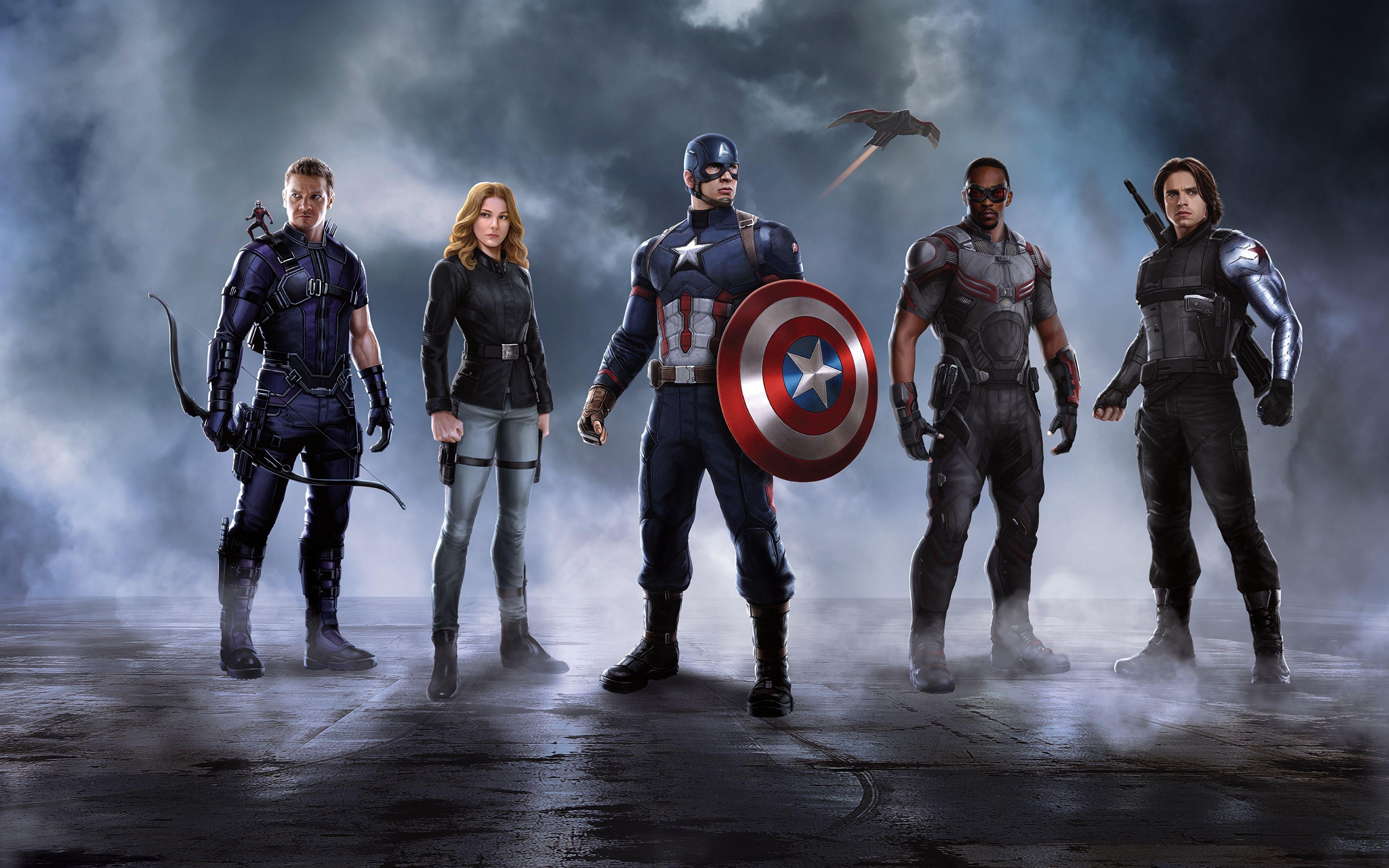3840x2400 Desktop Wallpaper Captain America: Civil War Scarlett 3840x2400