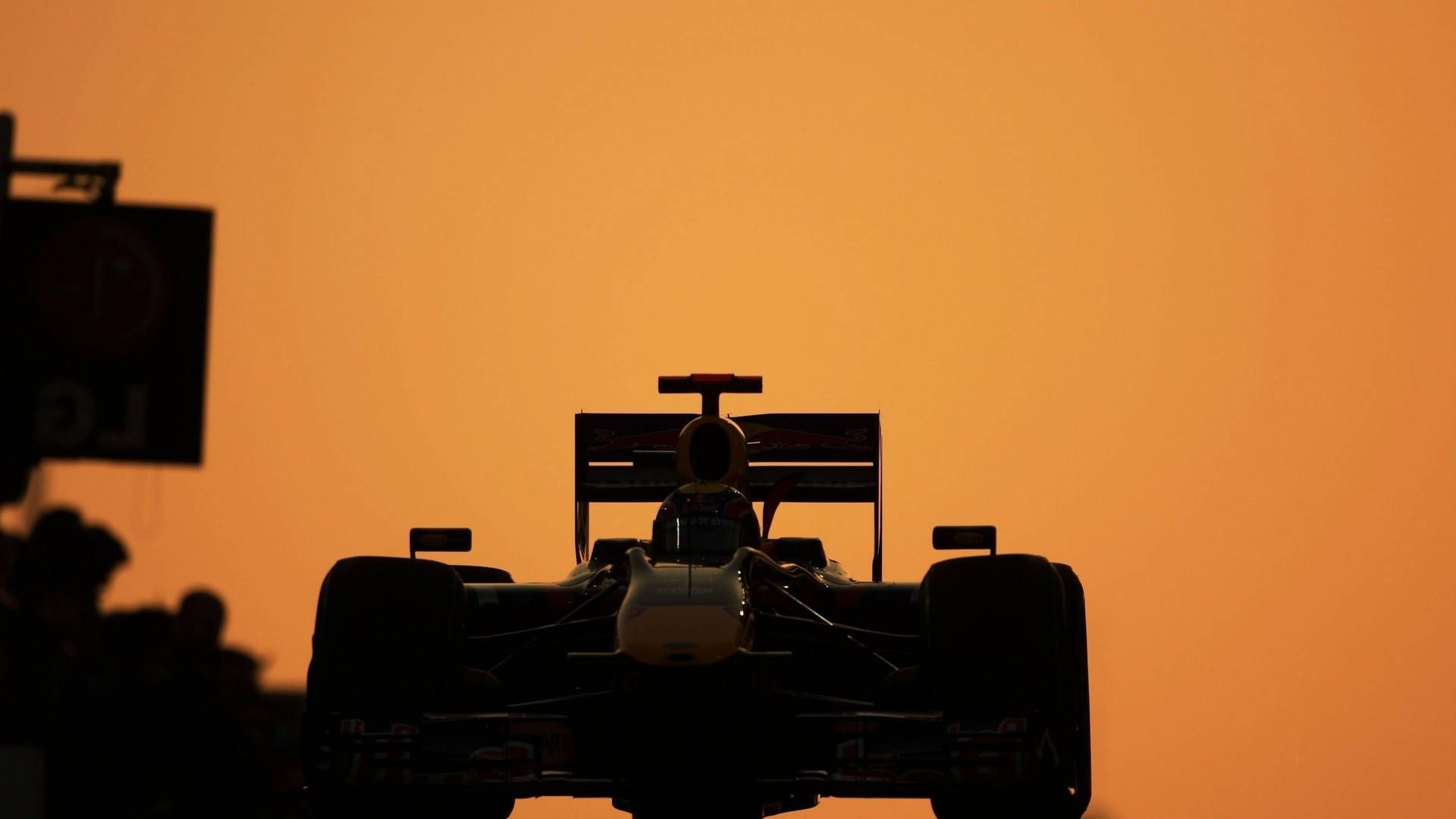 1920x1080 F1 Racing Car in Silhouette Wallpaper