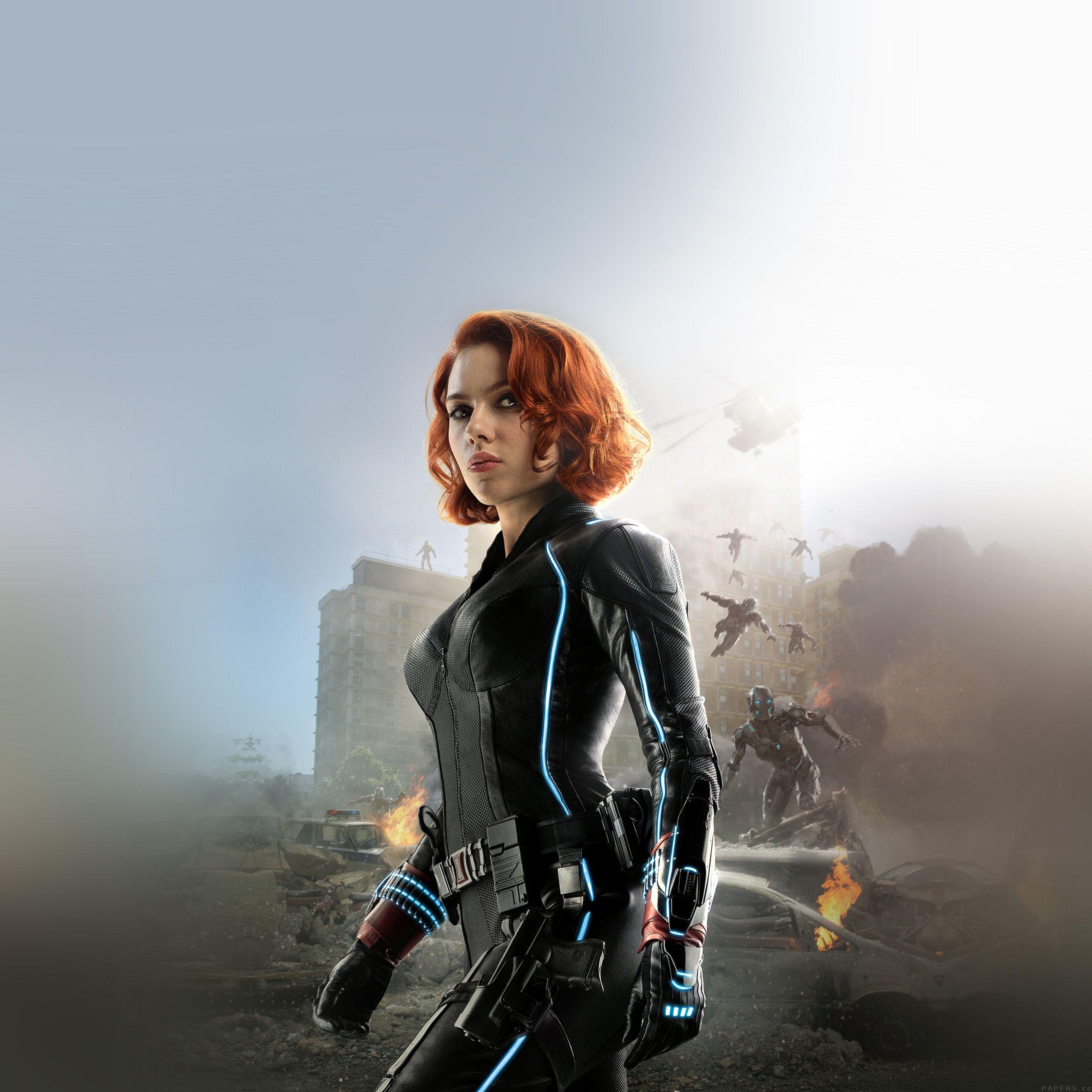 2524x2524 Scarlett Johansson Black Widow Wallpaper