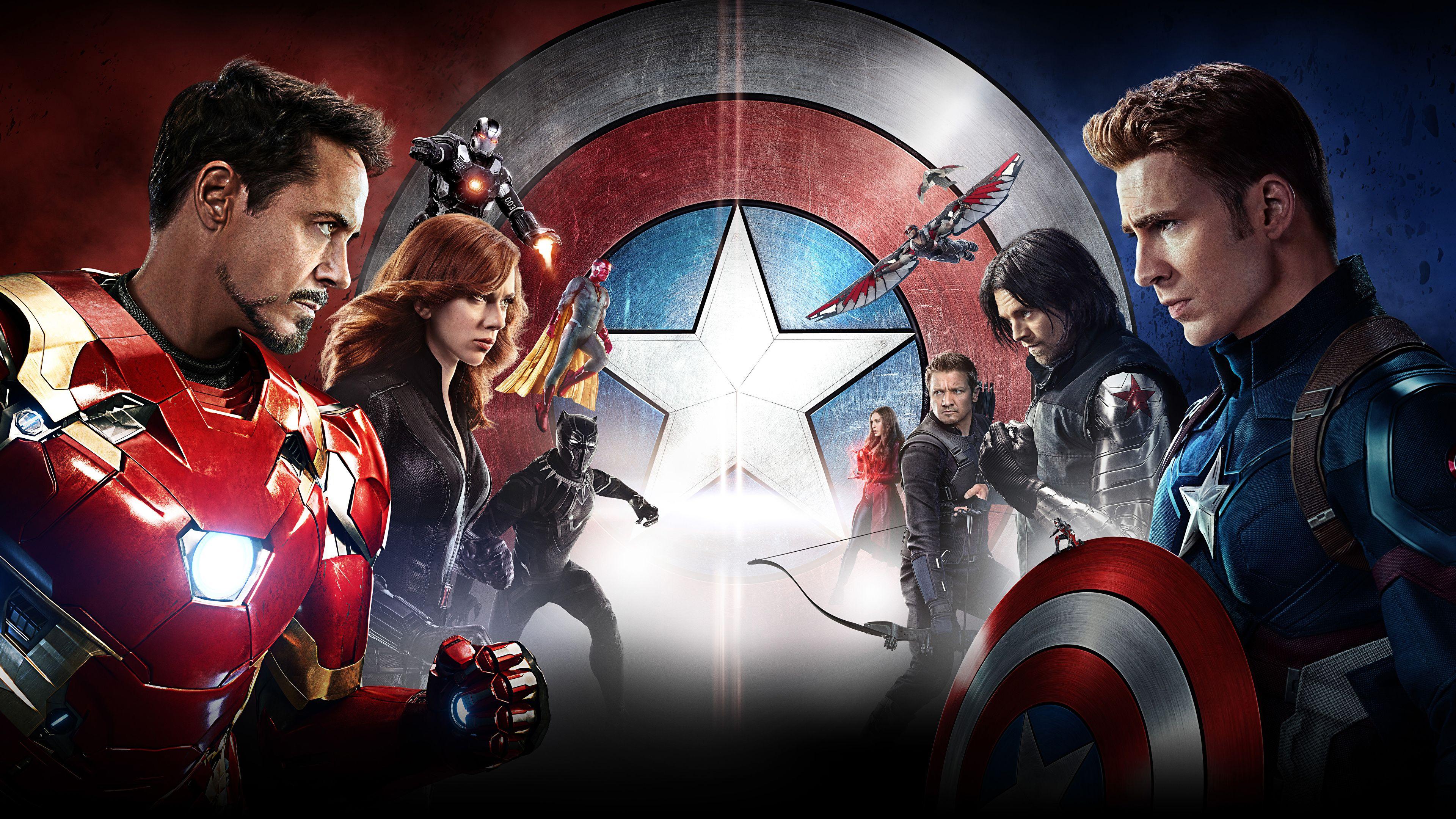 3840x2160 Wallpaper Captain America: Civil War Scarlett Johansson