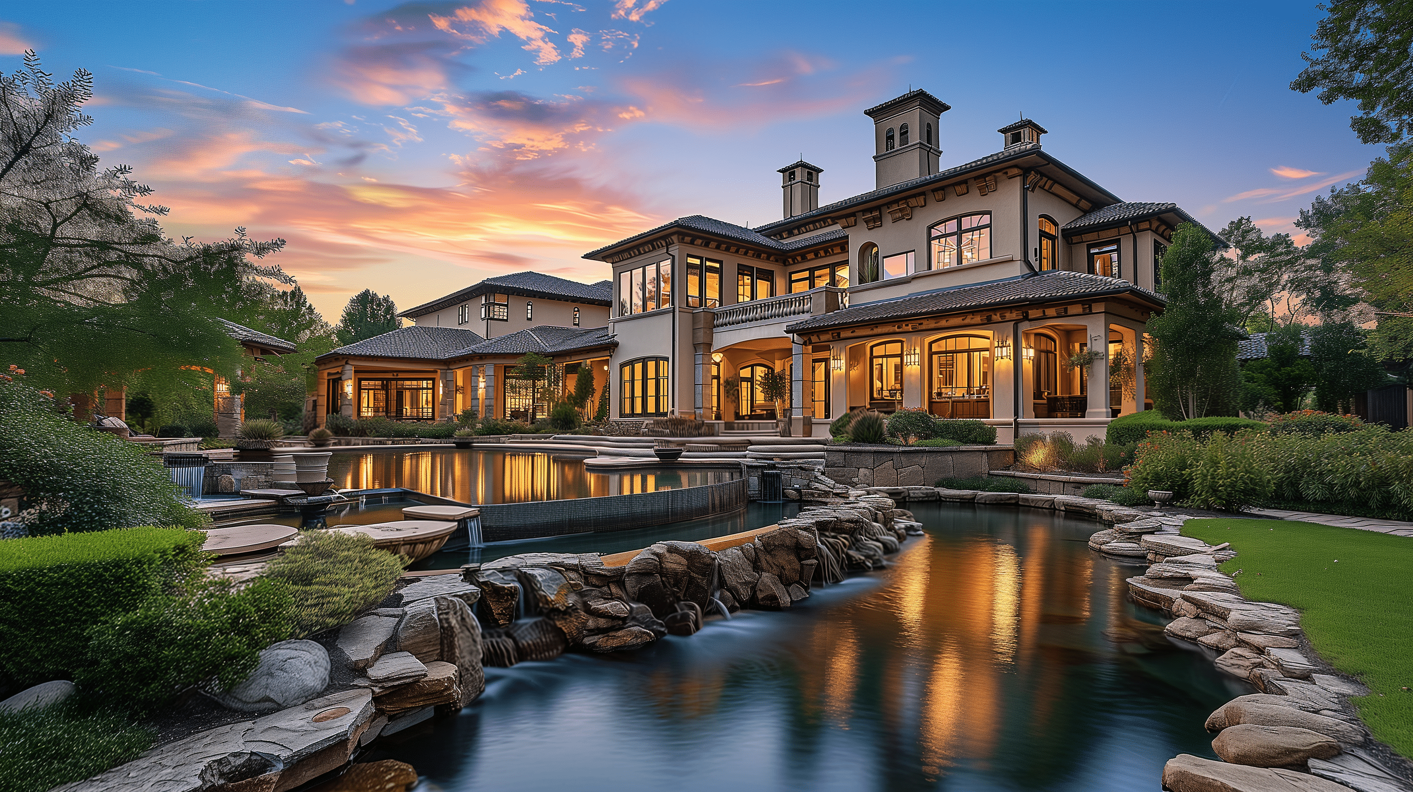 2912x1632 Dream Mansion Luxury Home HD Wallpaper