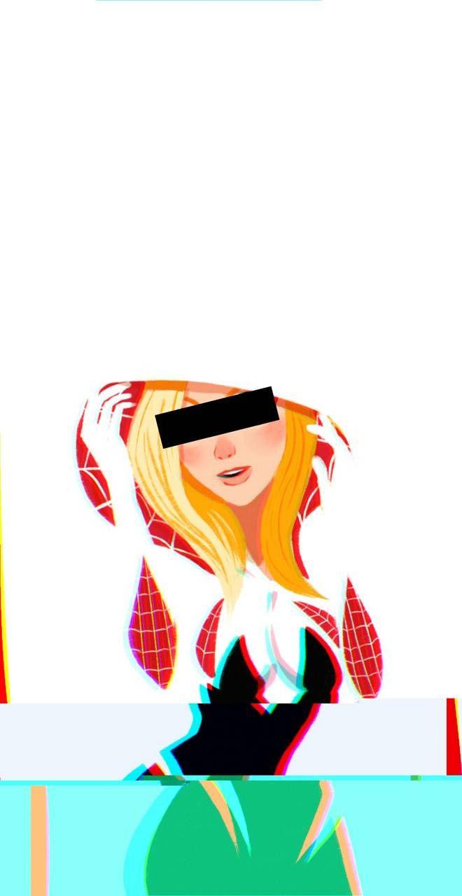 660x1280 Spider Gwen Glitch Wallpaper