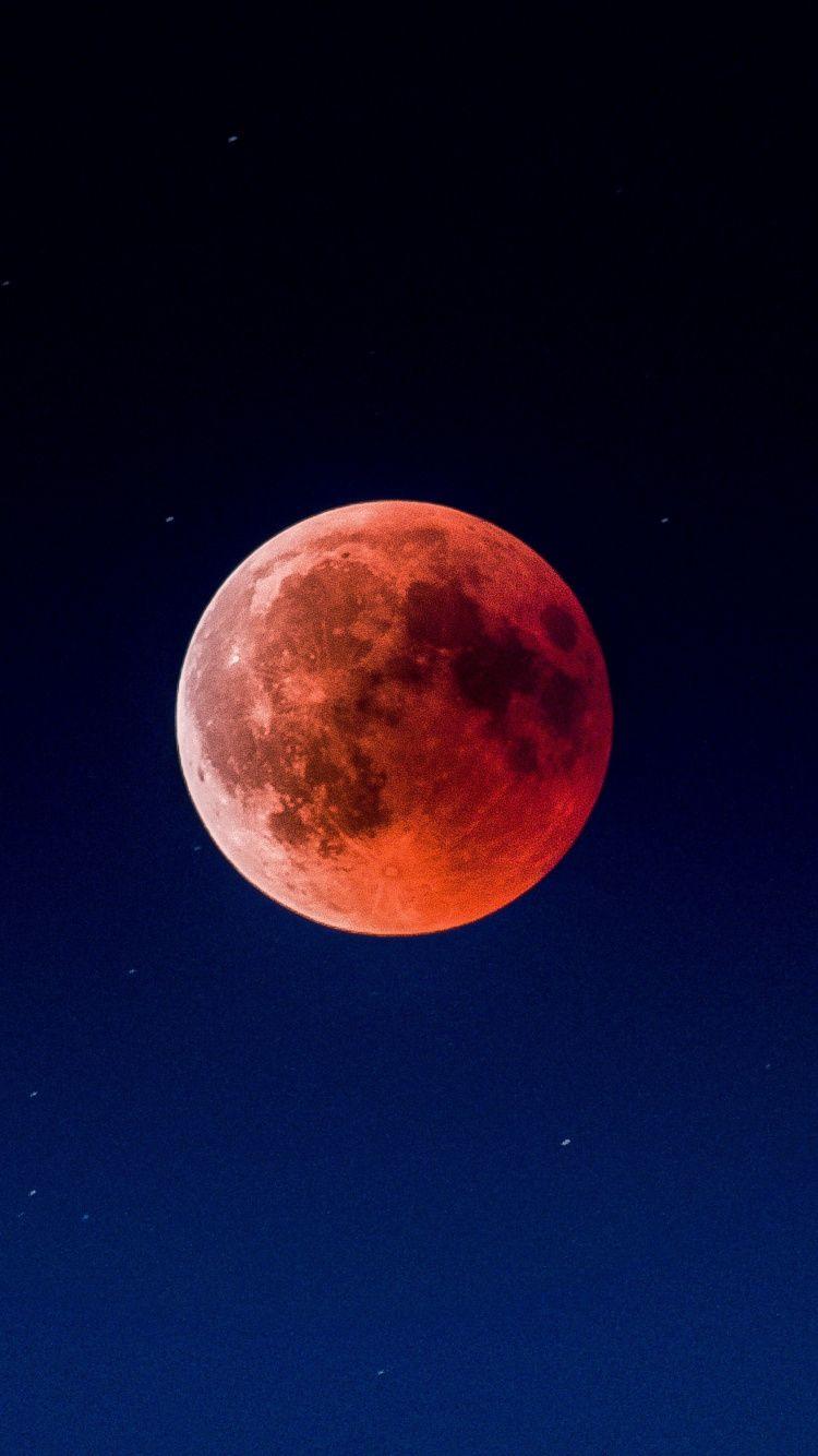 750x1334 Download 750x1334 wallpaper blood moon, night, sky, eclipse