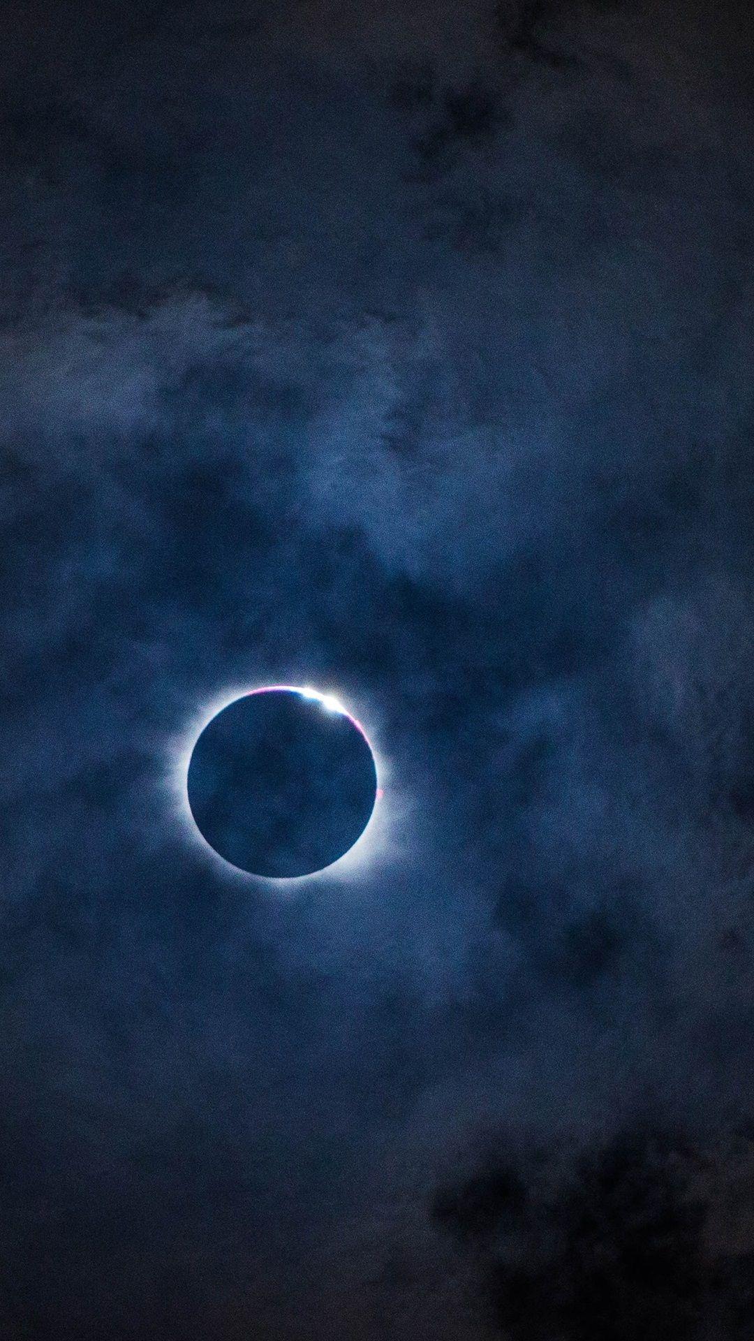 1080x1920 Wallpaper Sky, moon, eclipse, night, clouds 3840x2160 UHD 4K