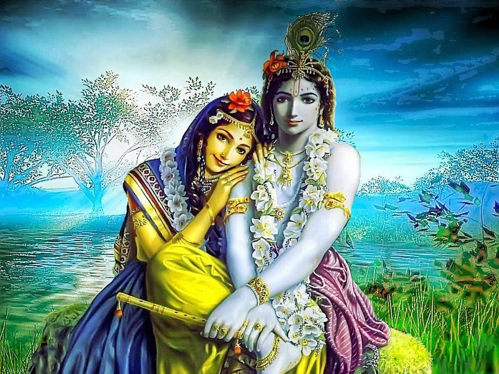 1024x768 Latest Krishna Wallpaper and Krishna picture: Animated wallpaper of Radha- Krishna