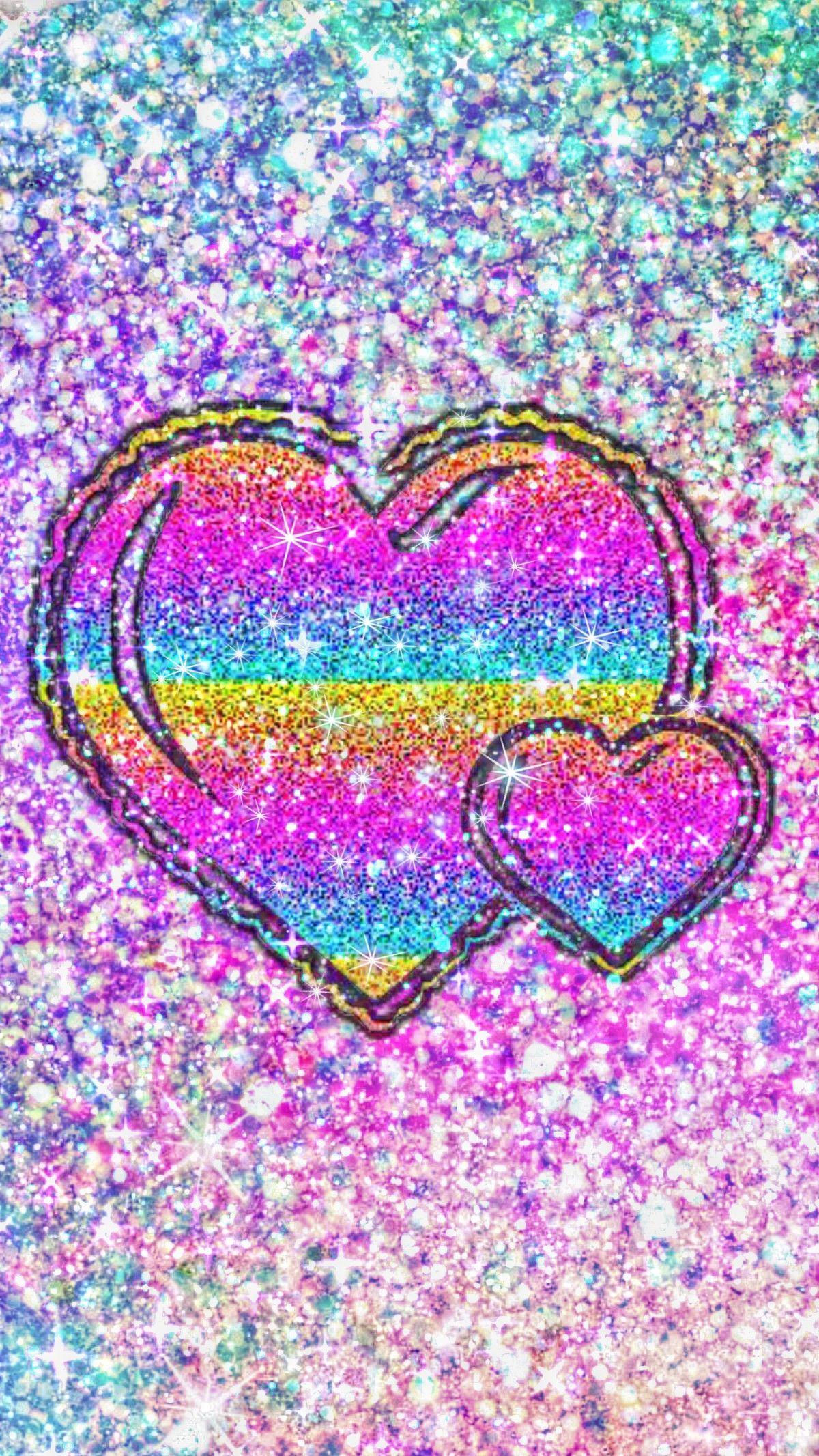 Gladys luge månedlige Colorful Glitter Hearts Wallpapers - Top Free Colorful Glitter Hearts  Backgrounds - WallpaperAccess