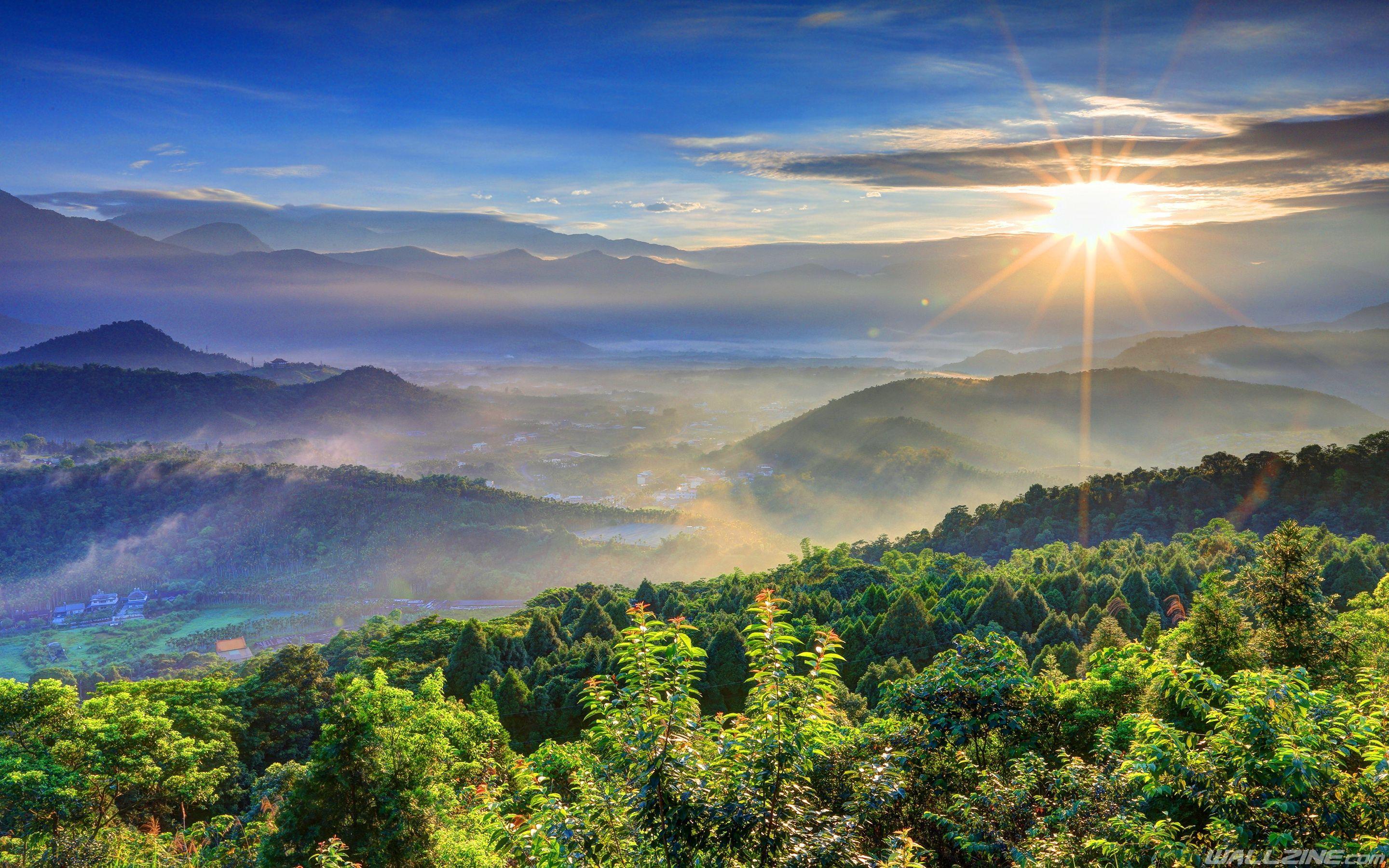 2880x1800 Valley Sunrise Scenery Wallpaper. HD Desktop Wallpaper