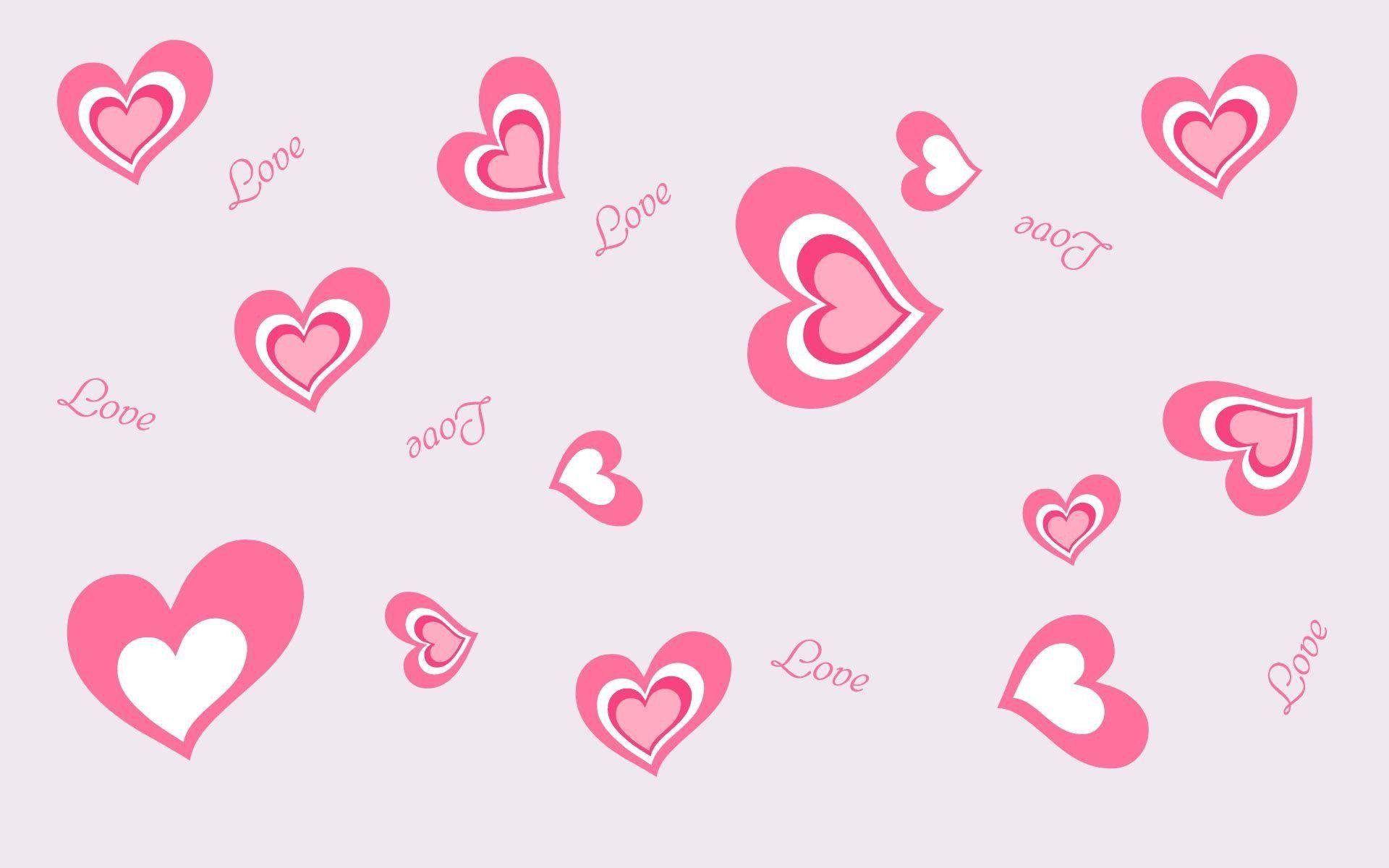 1920x1200 Pink Heart Wallpaper