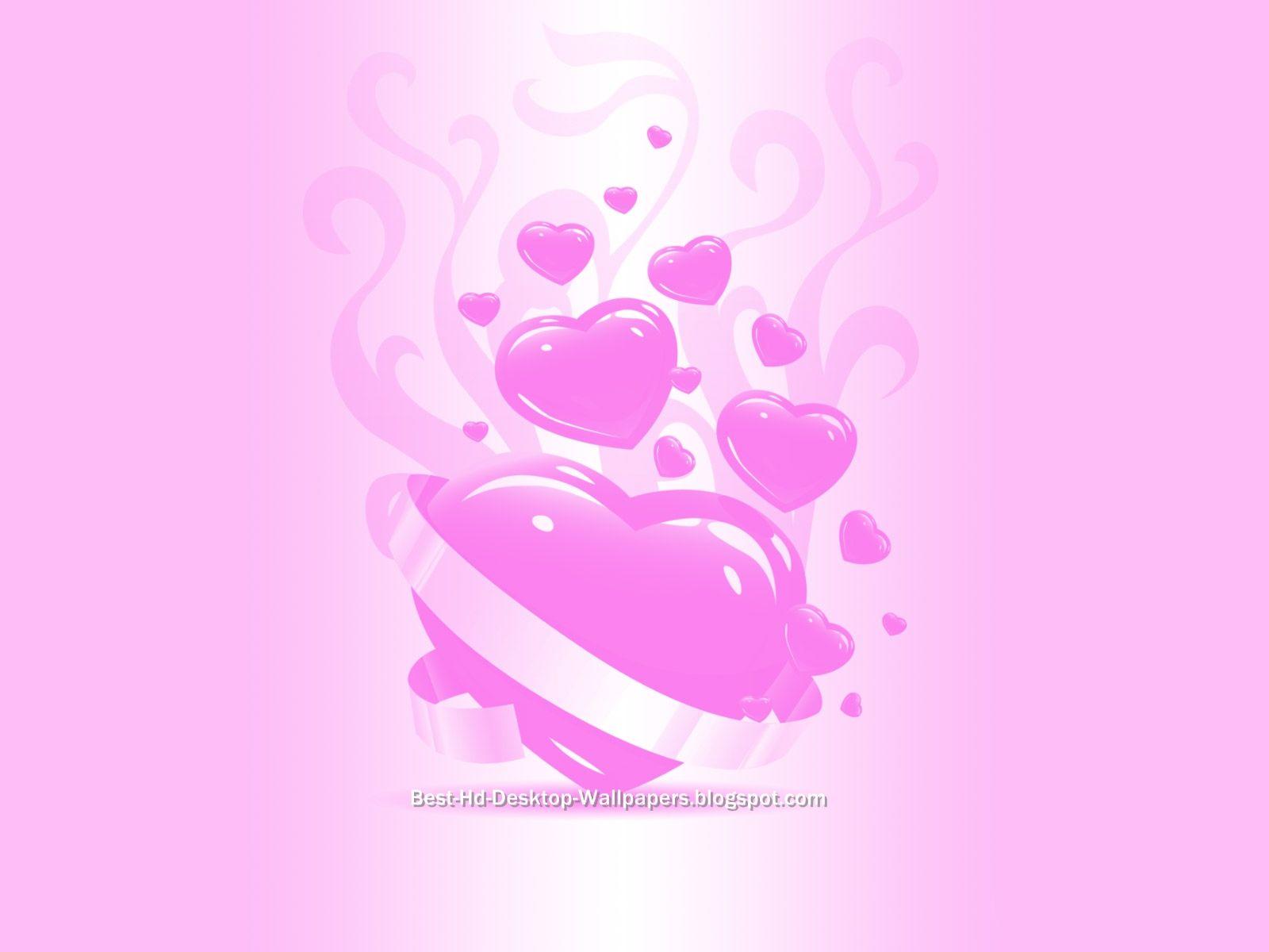 1600x1200 Cute Pink Heart Wallpaper