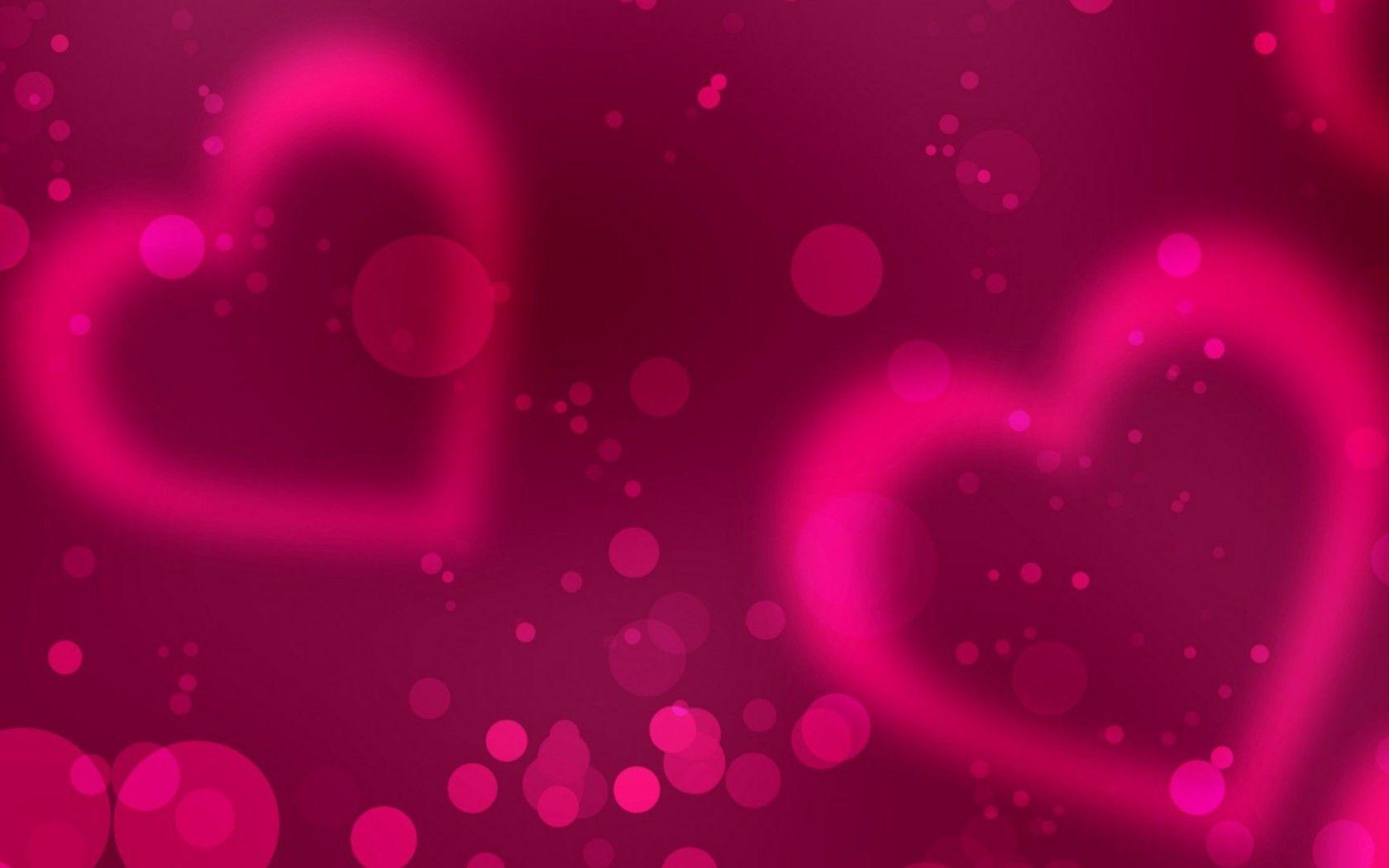 1680x1050 Pink Heart Wallpaper