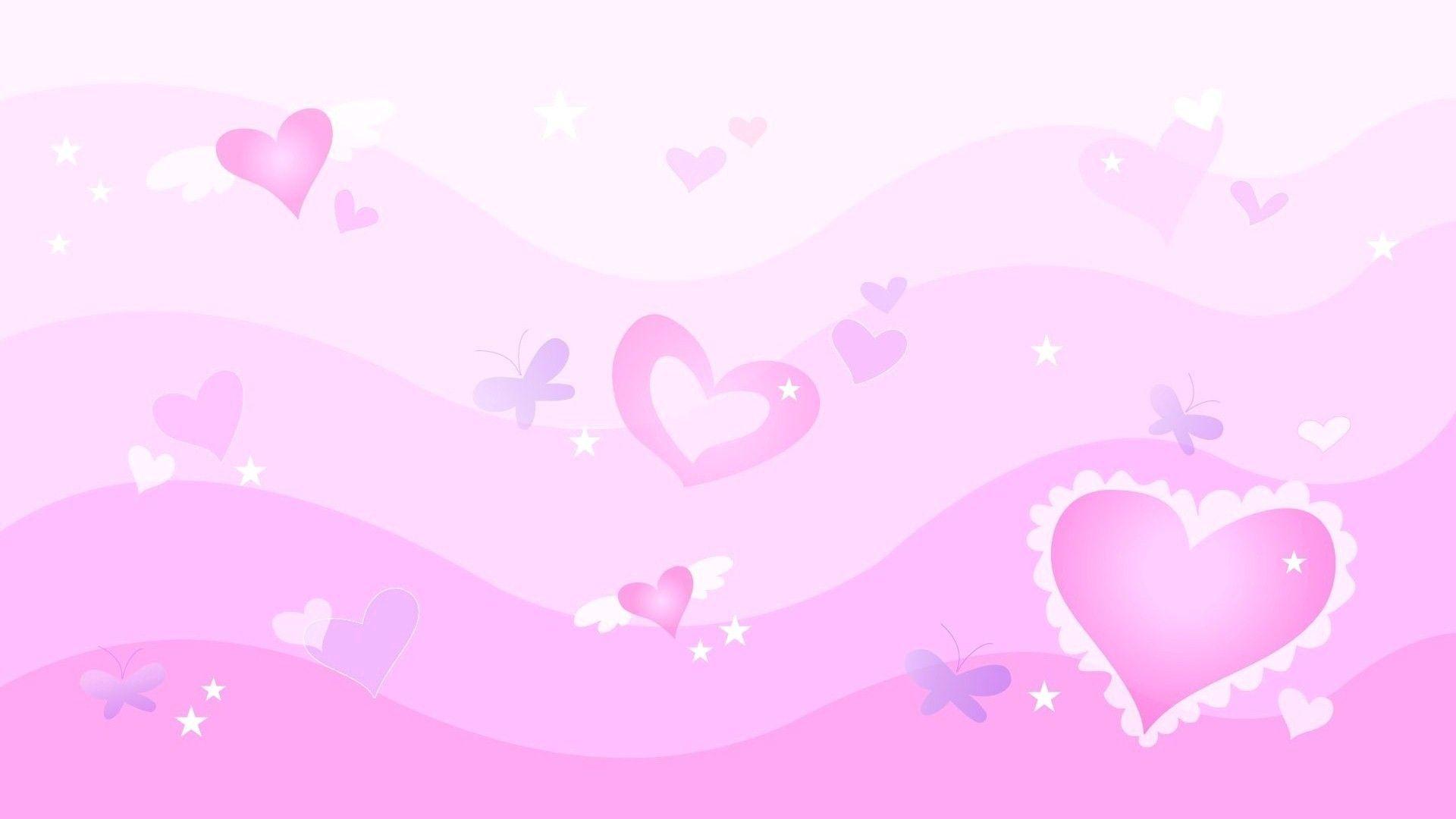 1920x1080 Pink Heart Wallpaper