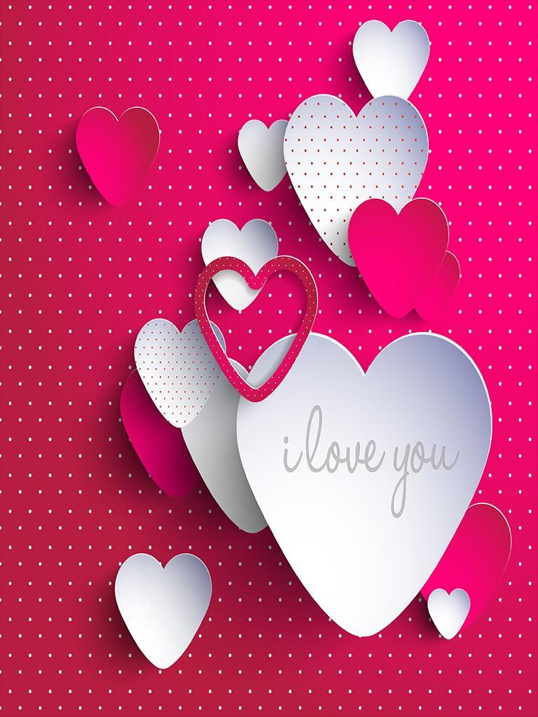 768x1024 Cute Heart Wallpaper HD for Android