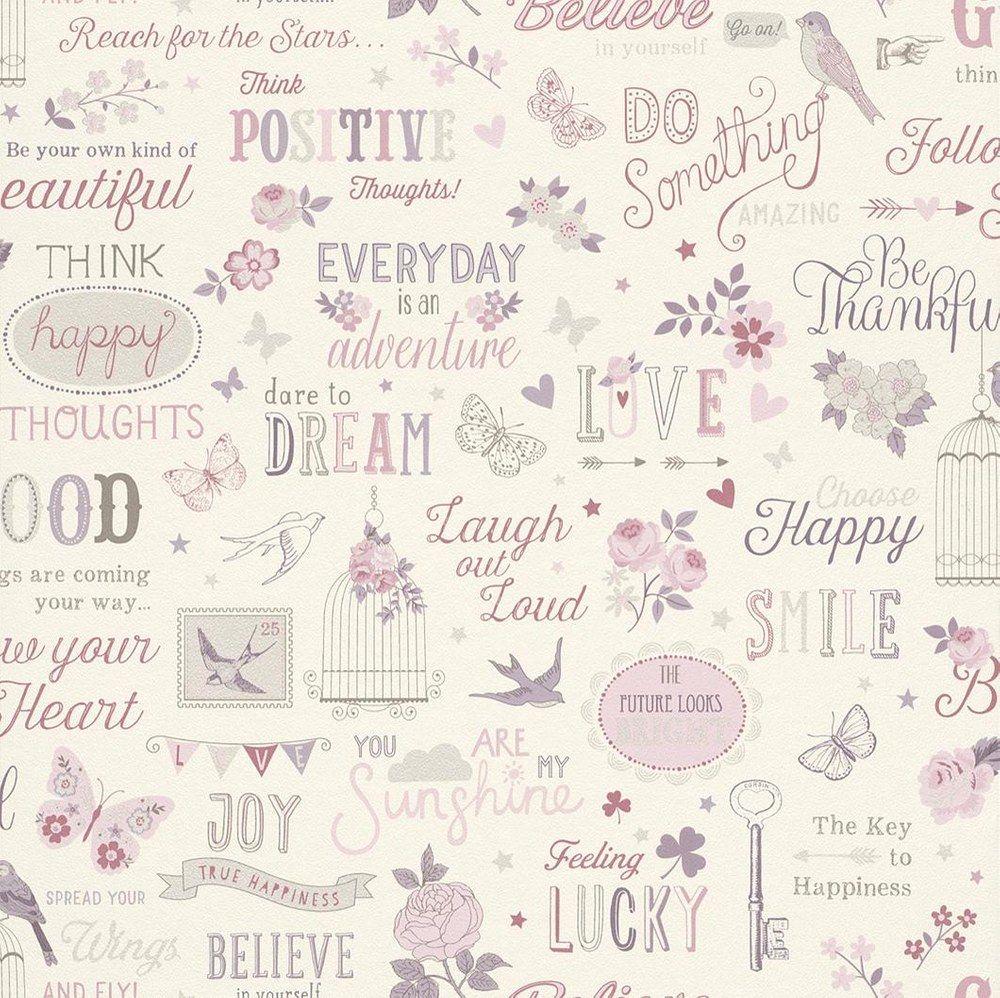 1000x998 Girly Pink Positive Words & Motivation Wallpaper. Paper. Kids & Teens 2