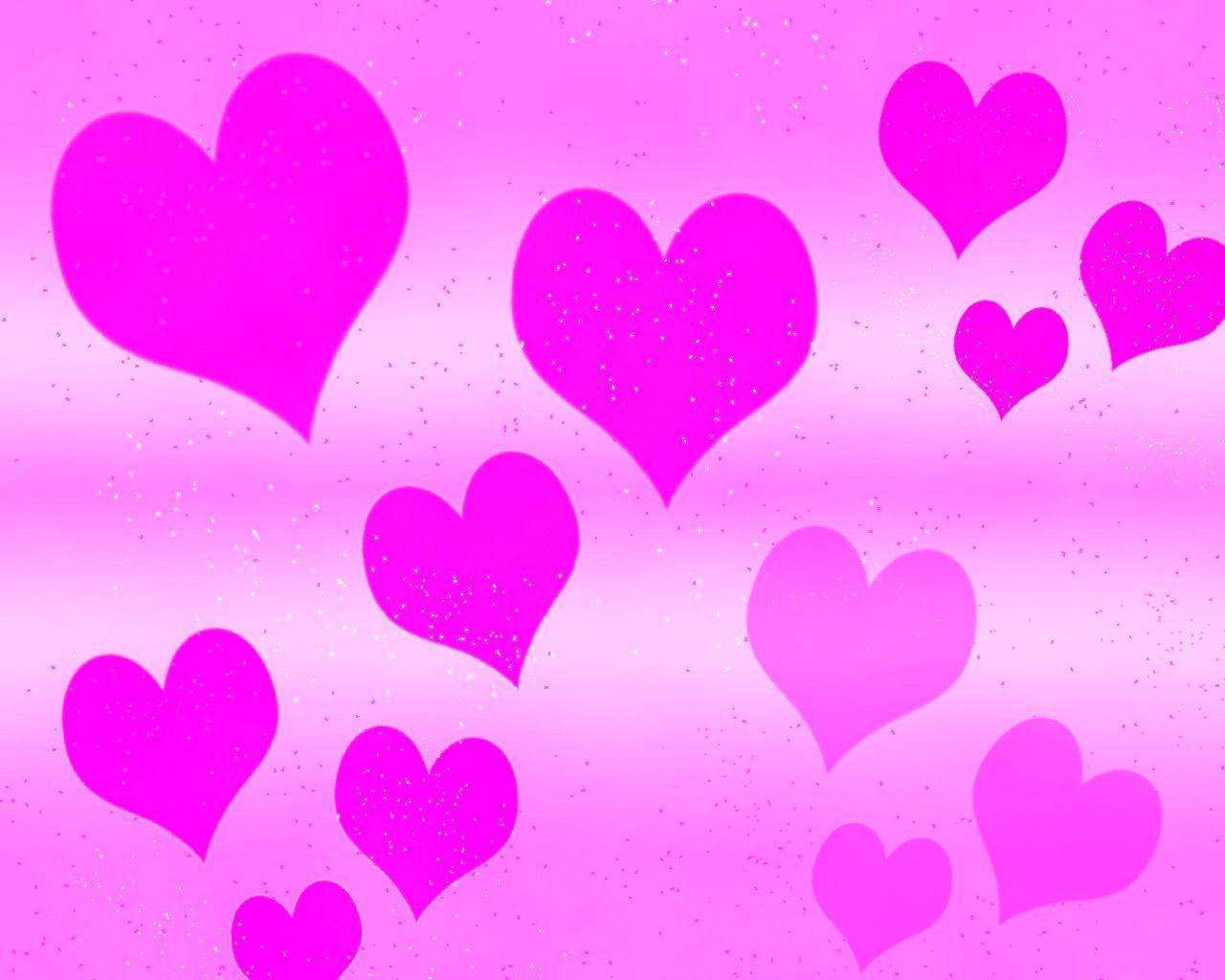 1280x1024 Cute Hearts Wallpaper