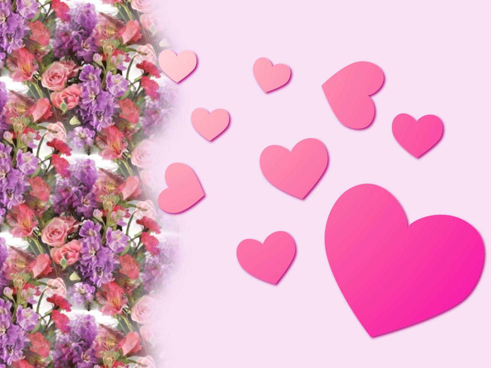 1600x1200 Pink Heart Valentine Wallpaper