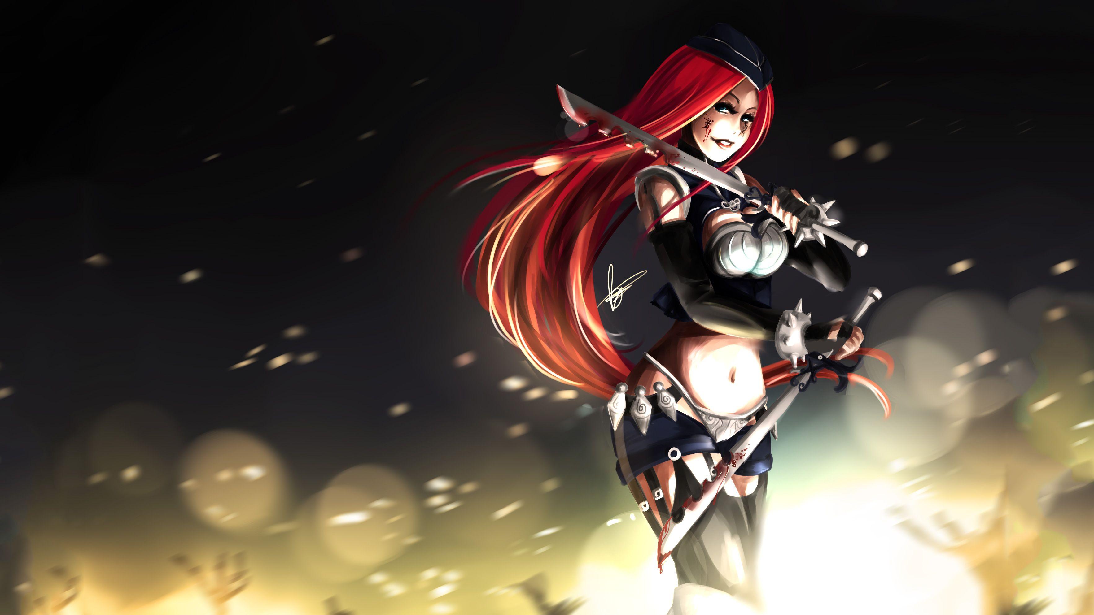 3532x1987 Anime Girl With Sword Wallpaperx1987