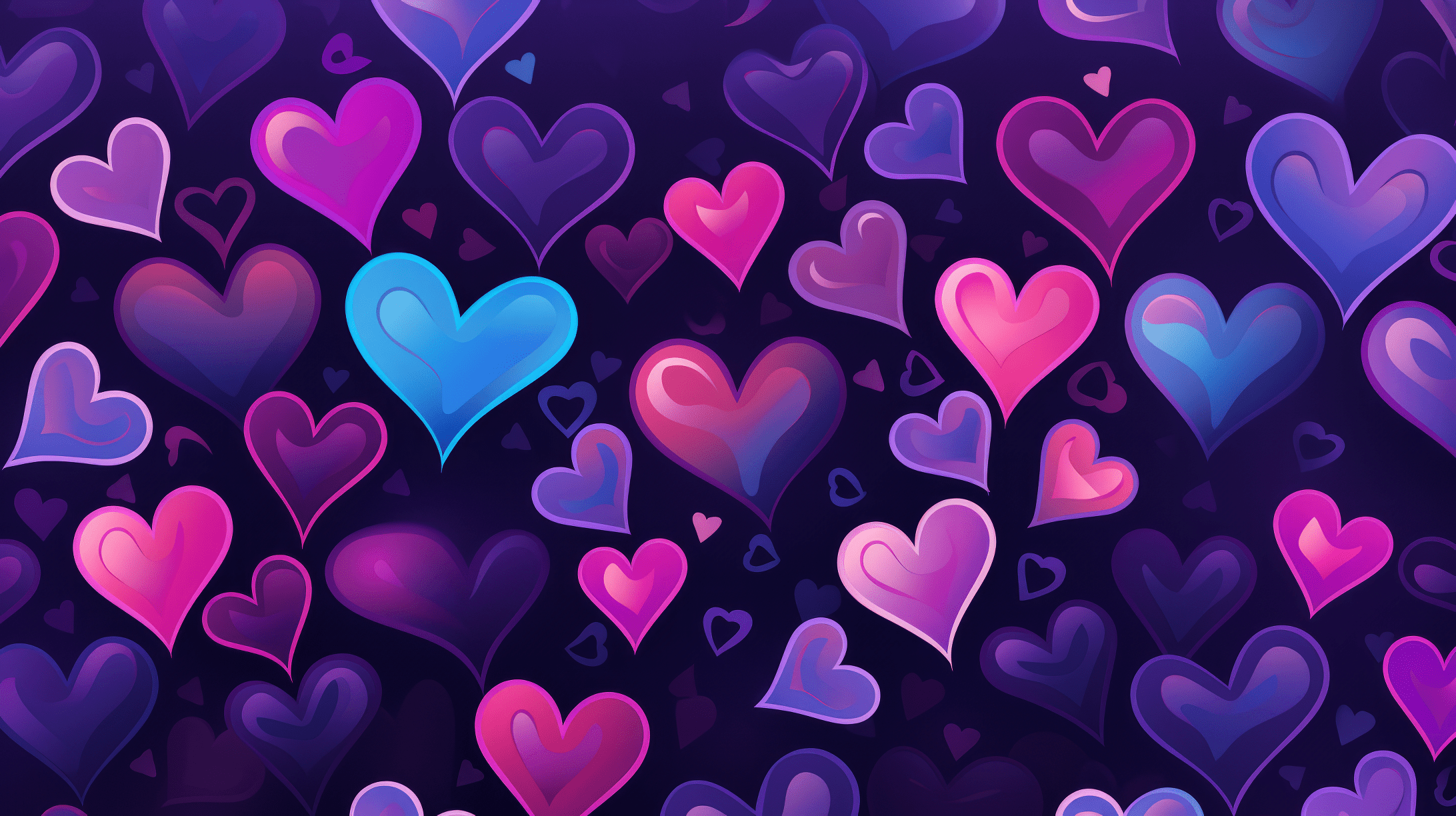 2184x1224 Y2K Style Heart Pattern Wallpaper