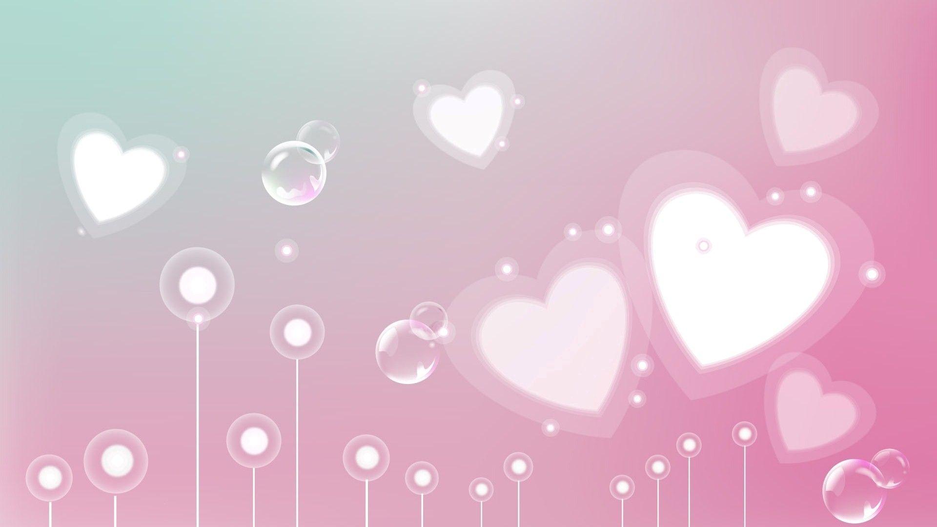 1920x1080 Beautiful Pink Heart Background