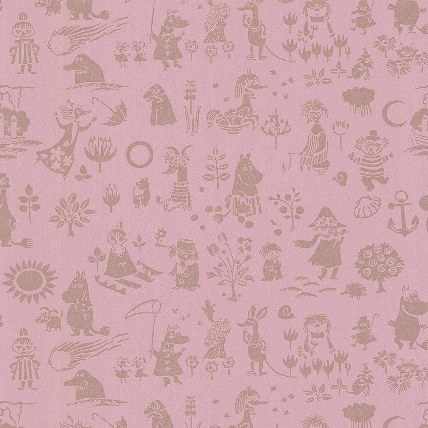1500x1500 Sandudd SD5164 5 Moomin Novelty Wallpaper, Pink
