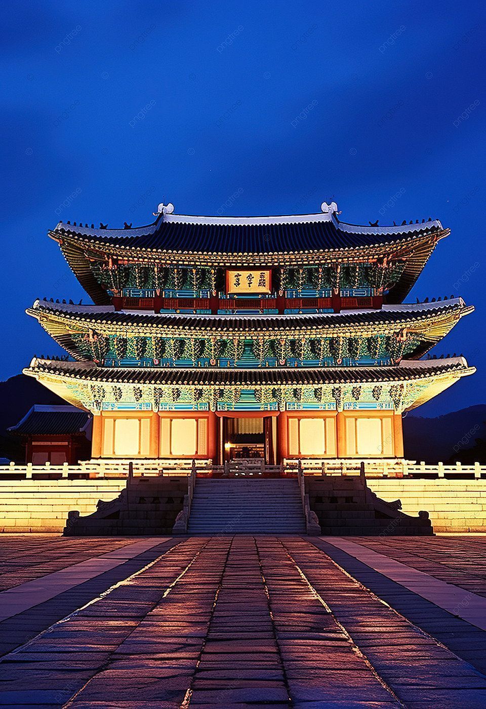 960x1398 Chungnam Palace Lit Up At Night South