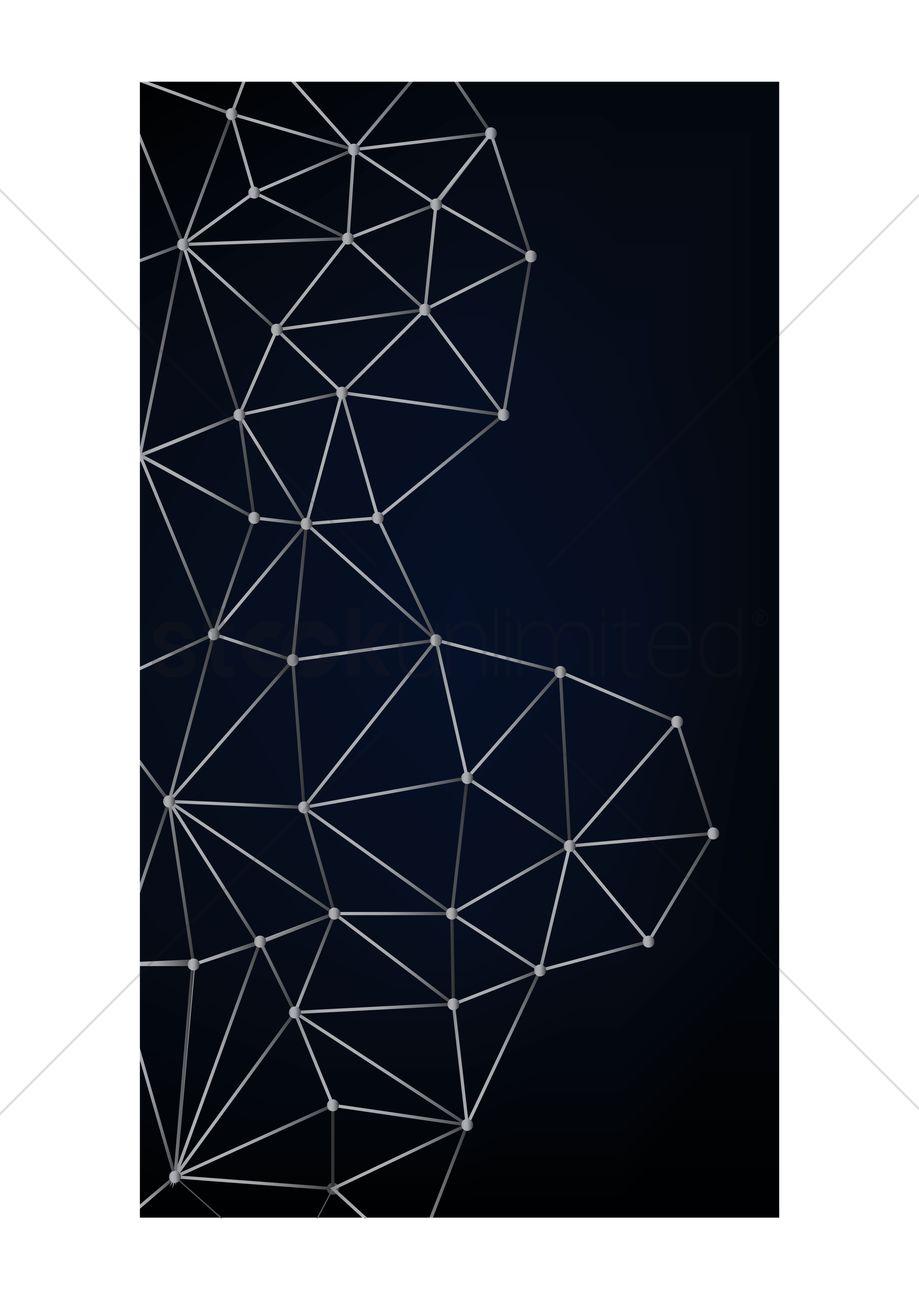 919x1300 Geometric wallpaper for mobile phone Vector Image