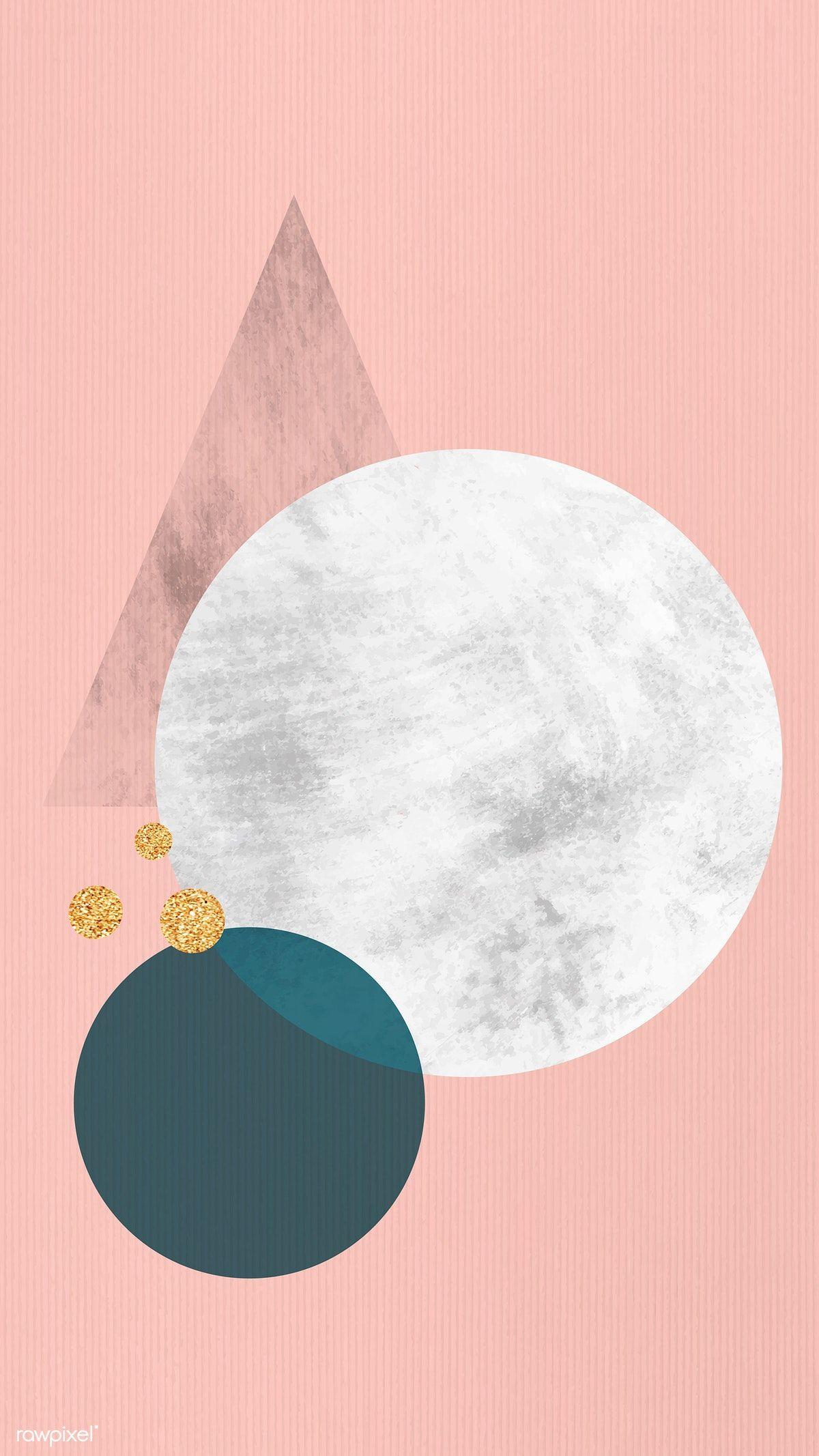 1200x2133 Download premium image of Blank geometric frame mobile phone wallpaper