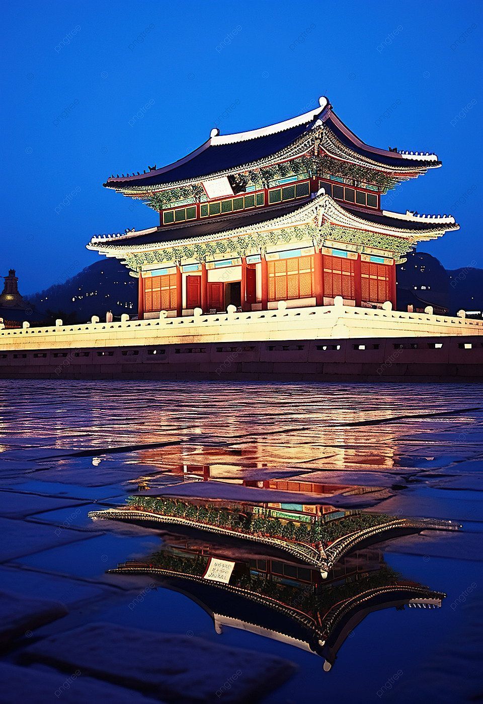 960x1398 Chungnam Palace Lit Up At Night South