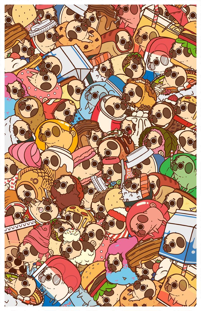 800x1236 Puglie Pug Illustrations