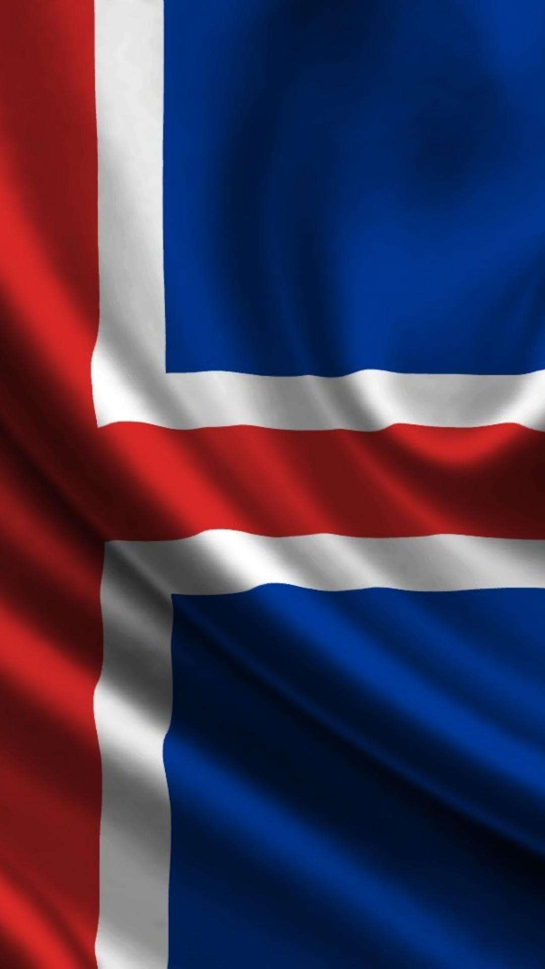 1080x1920 Iceland Flag Wallpaper