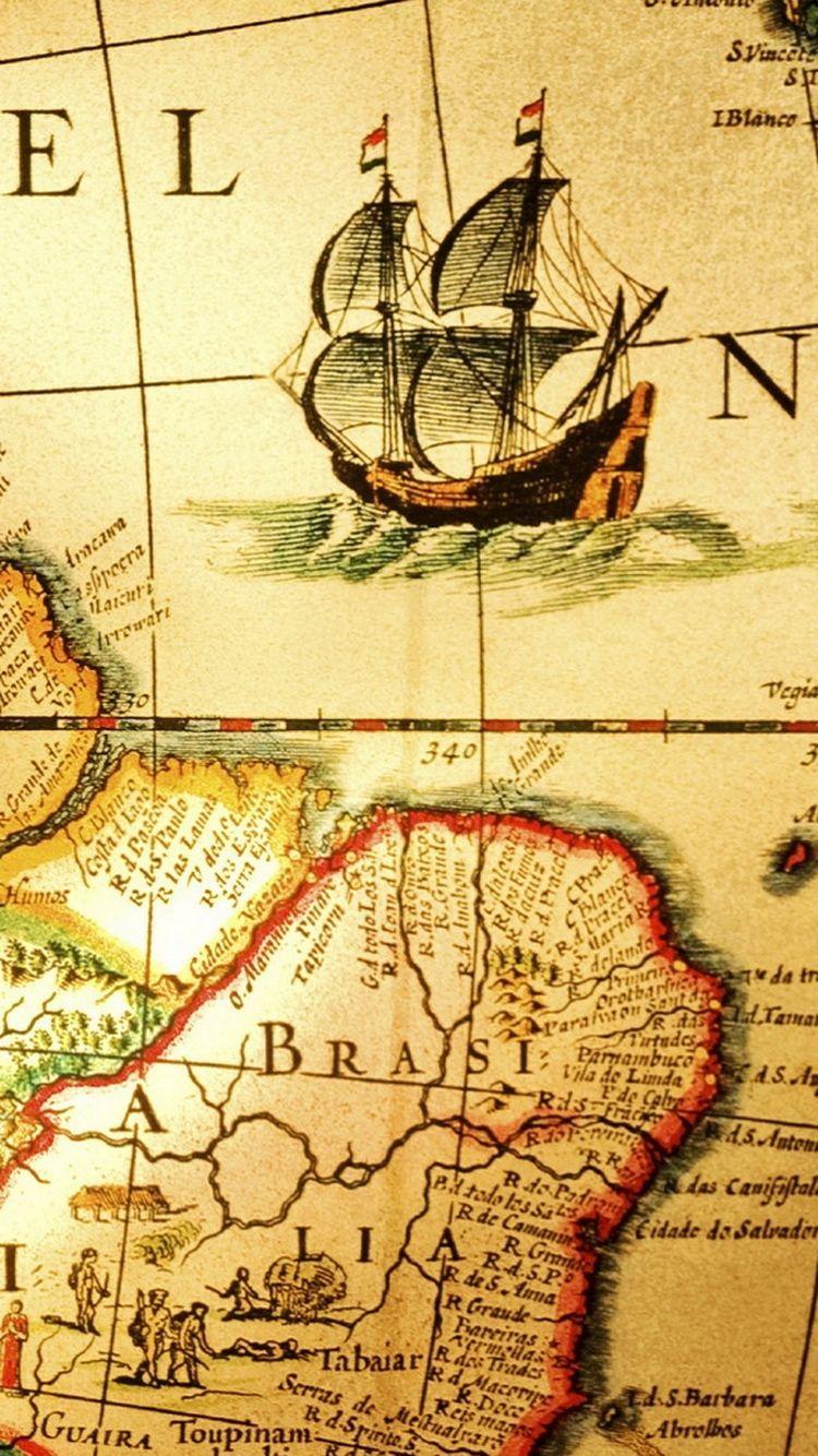 750x1334 Old Pirate Map iPhone 6 Wallpaper HD