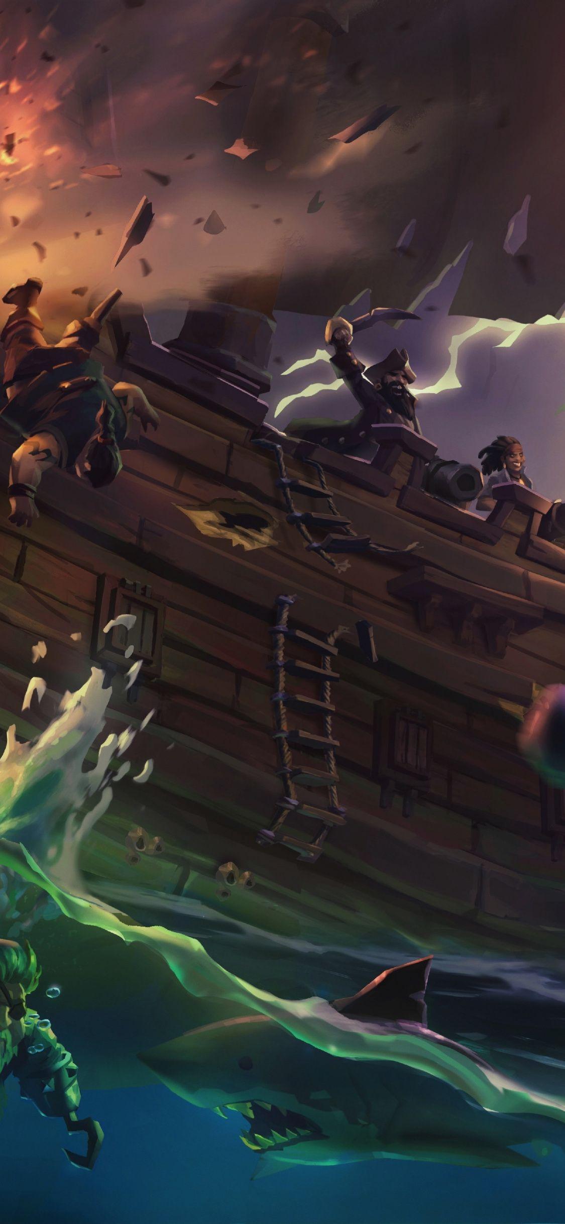 1125x2436 Download sea of thieves, ship, pirates, video game 1125x2436 wallpaper, iphone x, 1125x2436 HD image, background, 2785