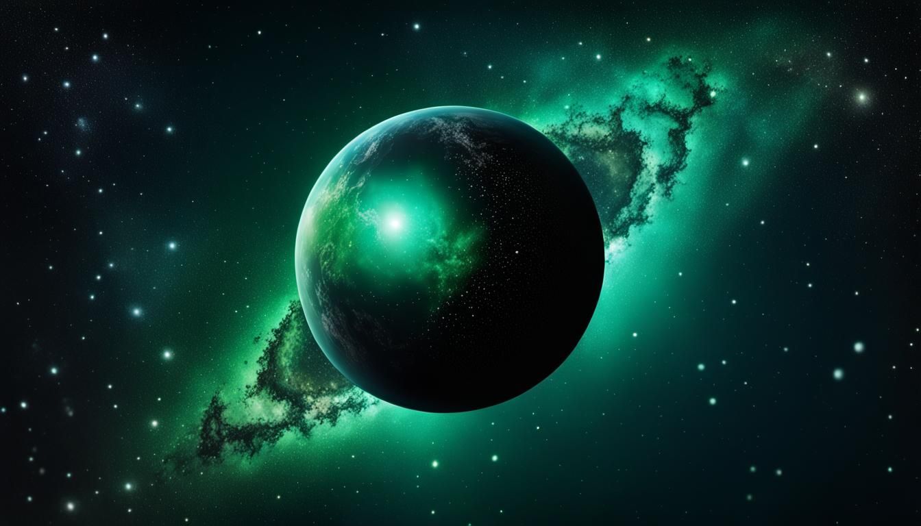 1344x768 emerald green galaxy wallpaper