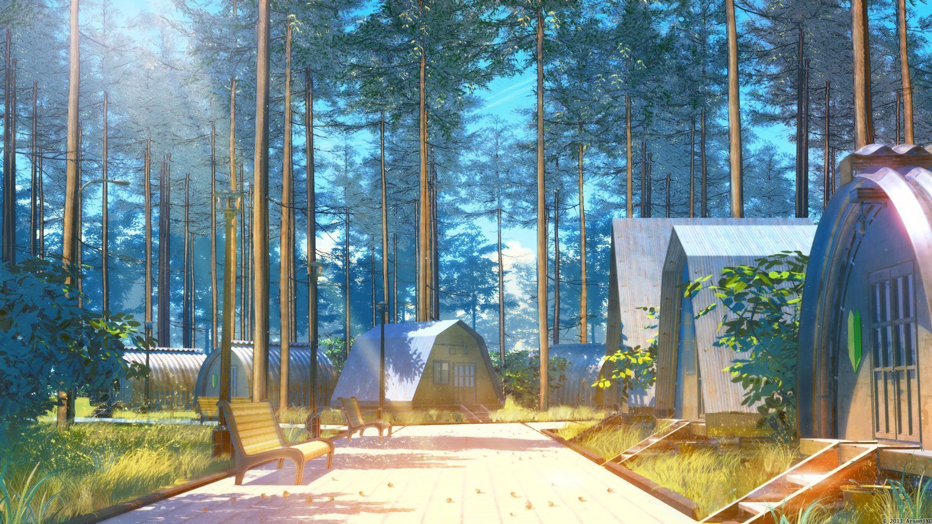 1920x1080 Summer camp background, Arseniy Chebynkin