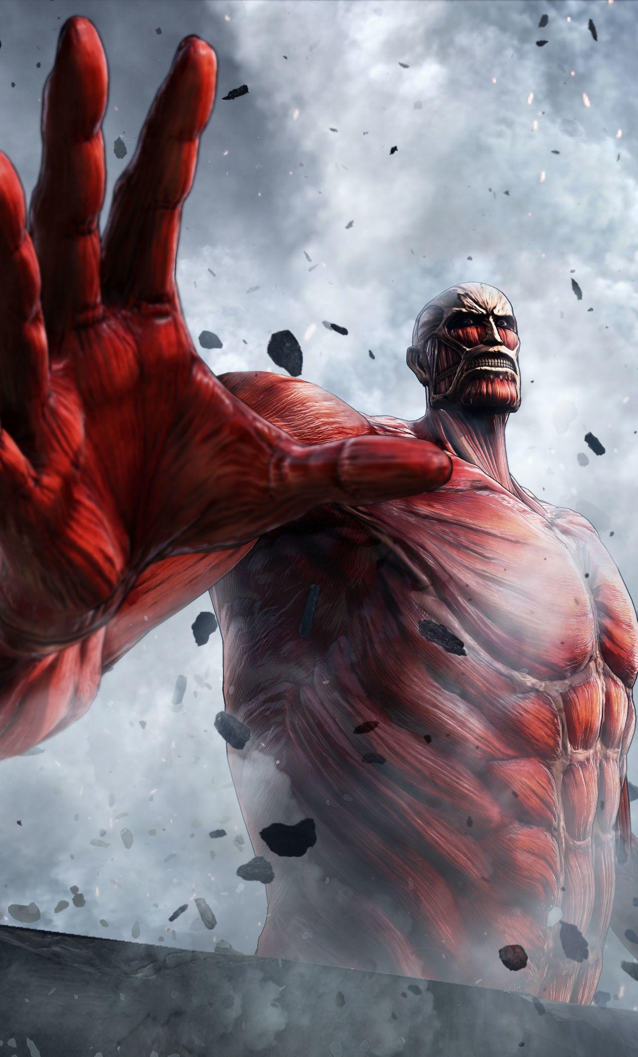 1280x2120 Attack on Titan 2 Colossal Titan iPhone 6 plus