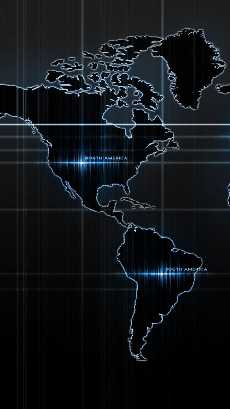 750x1334 Tech, Line, Technology, Energy, World Map Wallpaper
