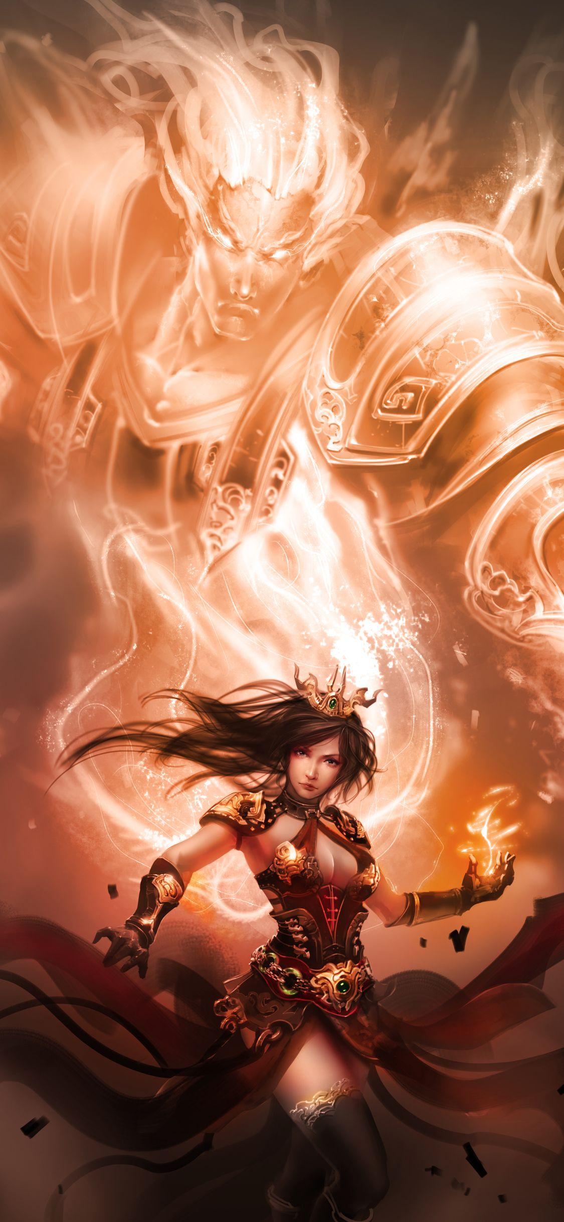 1125x2436 Female Warrior Fantasy 4k iPhone XS, iPhone 10