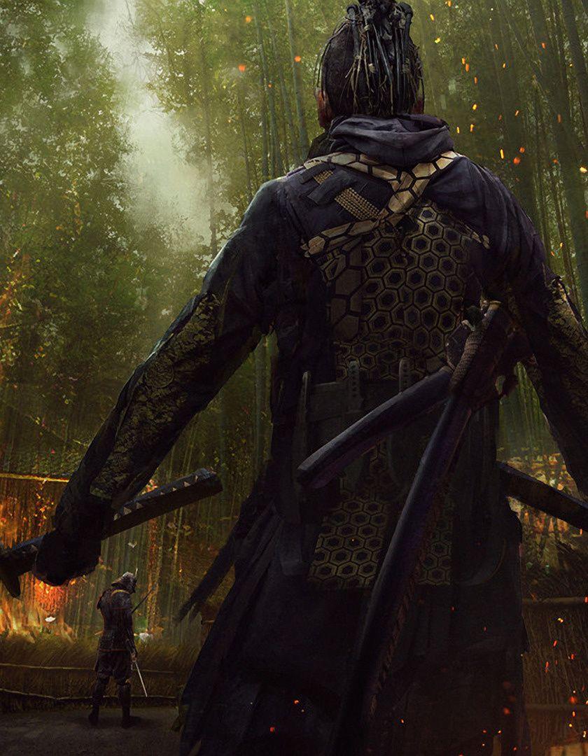 840x1080 Download 840x1160 wallpaper samurai, warrior, art, iphone 4