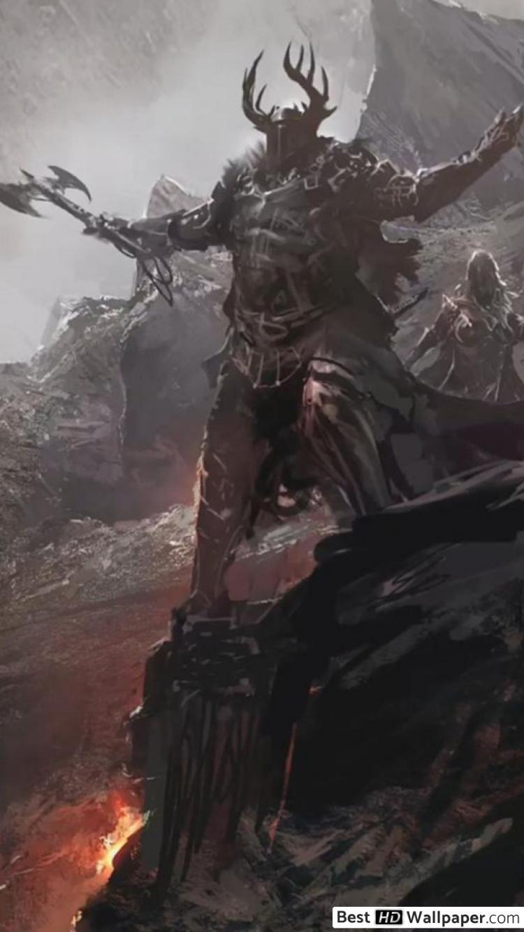 750x1334 Fantasy warrior HD wallpaper download