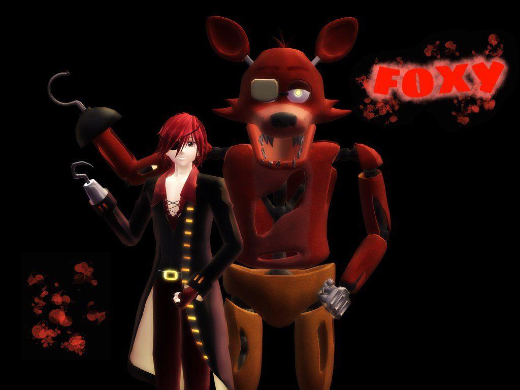 1024x768 Free download MMD FNaF Foxy wallpaper