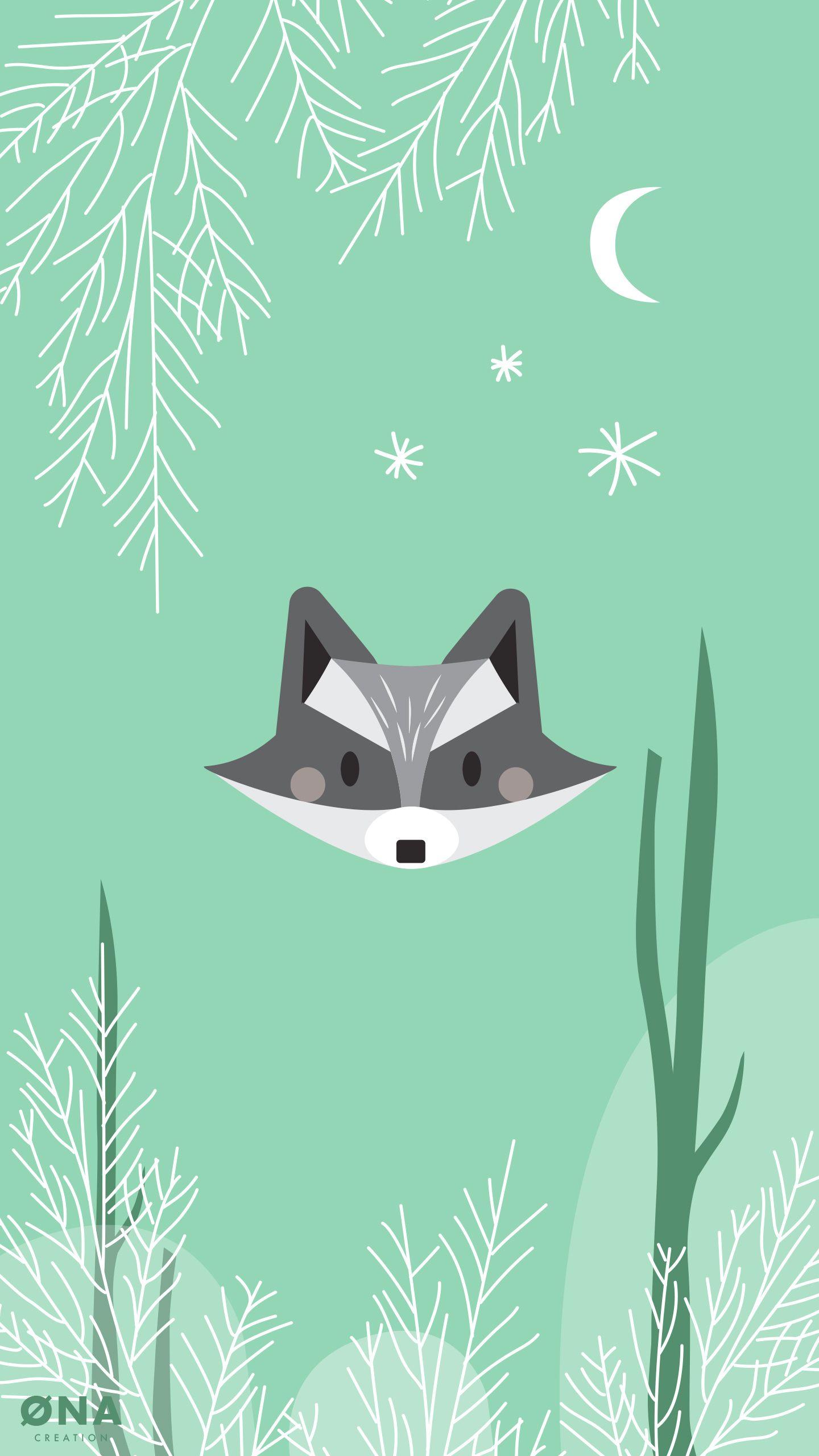 1440x2560 Free Wallpaper Deer, Fox, Owl, raccoon, for iPhone