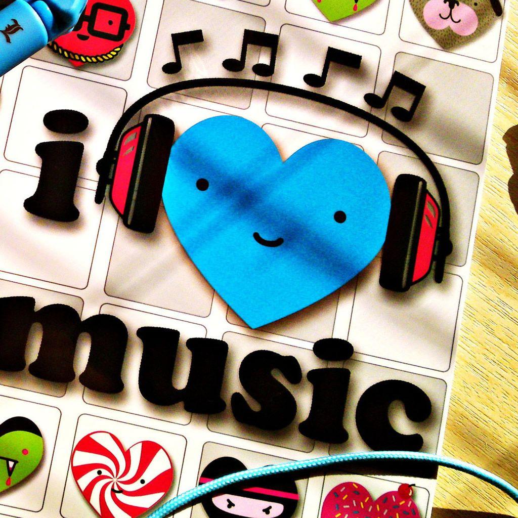 1024x1024 I Love Music #iPad Wallpaper Download. iPhone Wallpaper, iPad